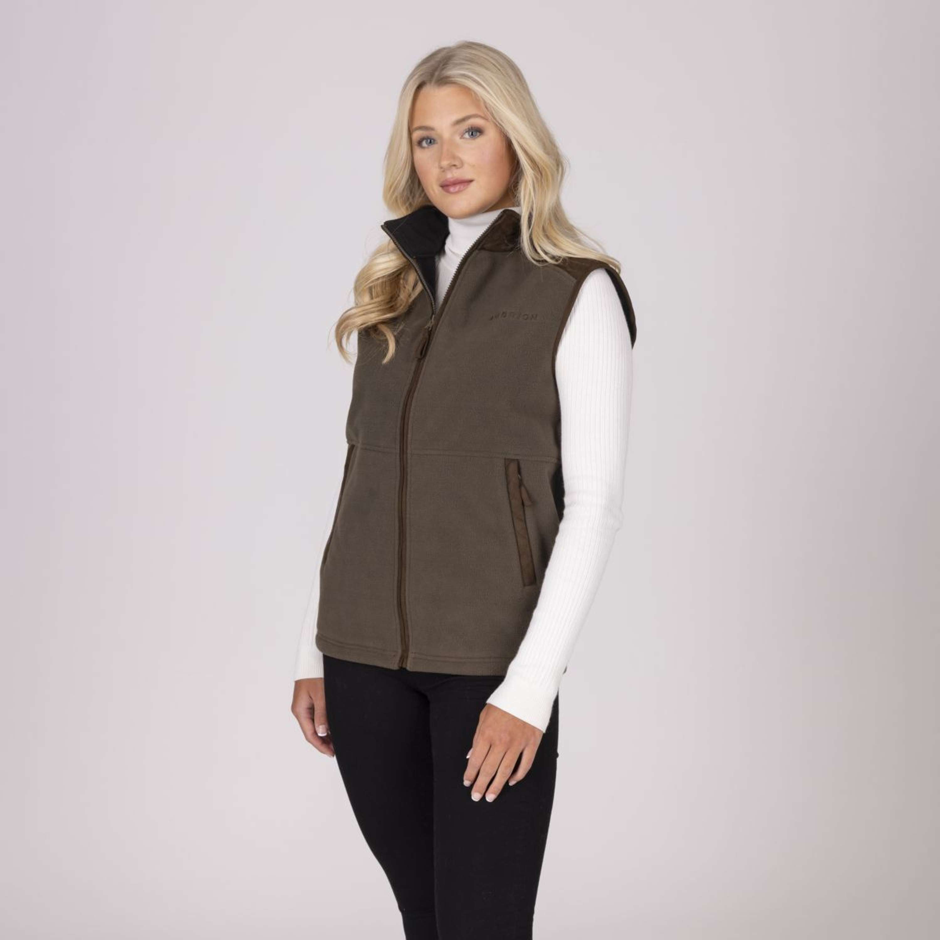 Aubrion by Shires Bodywarmer Heritage Fleece Dark Olive