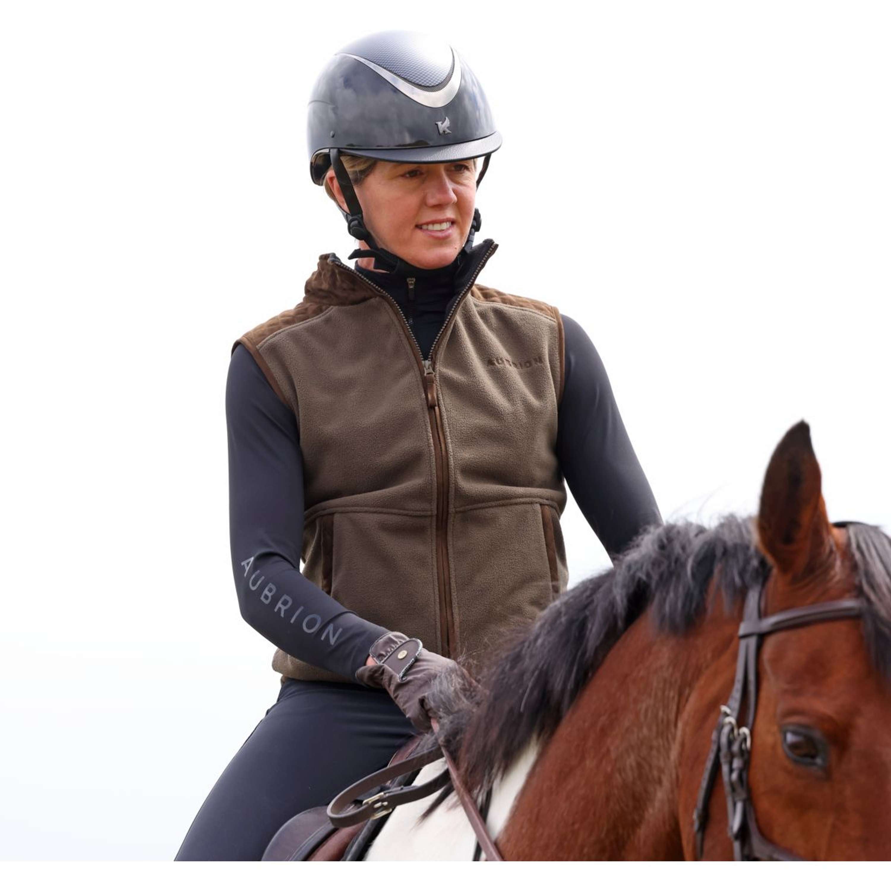 Aubrion by Shires Bodywarmer Heritage Fleece Dark Olive