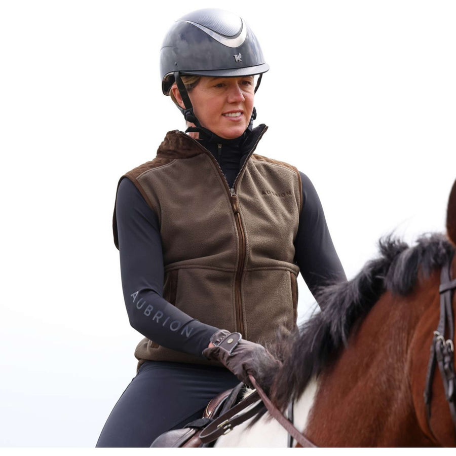 Aubrion by Shires Bodywarmer Heritage Fleece Dark Olive