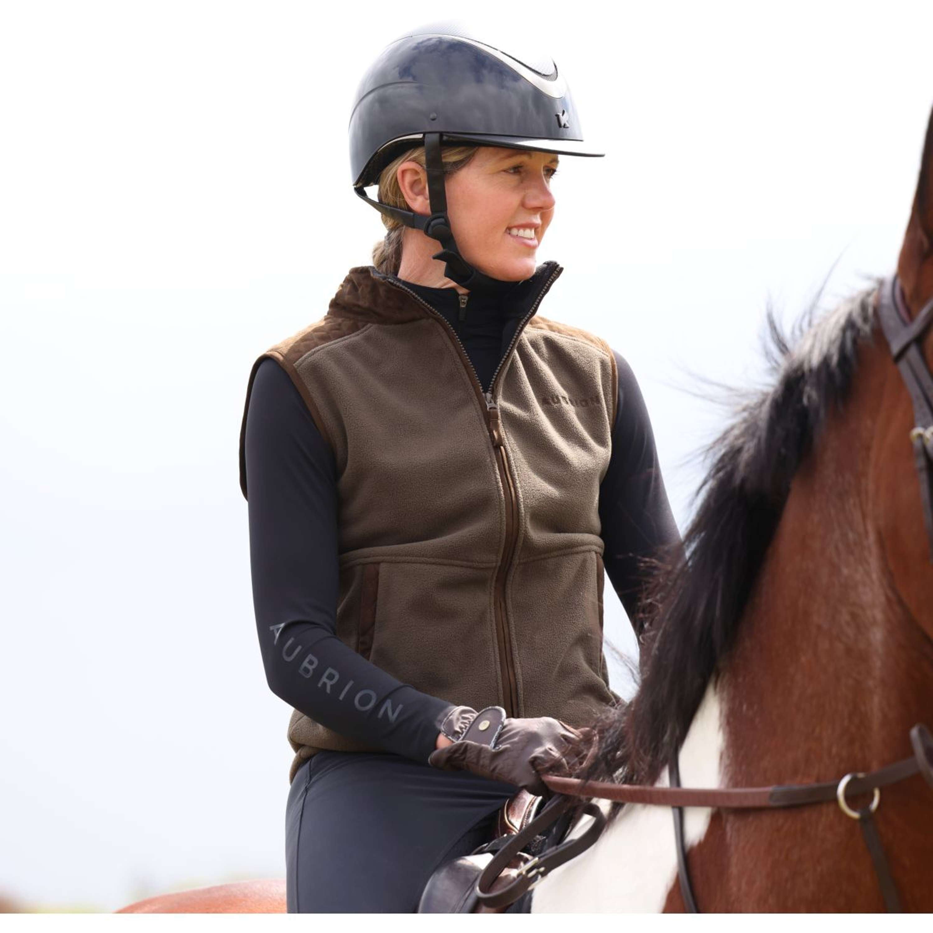Aubrion by Shires Bodywarmer Heritage Fleece Dark Olive