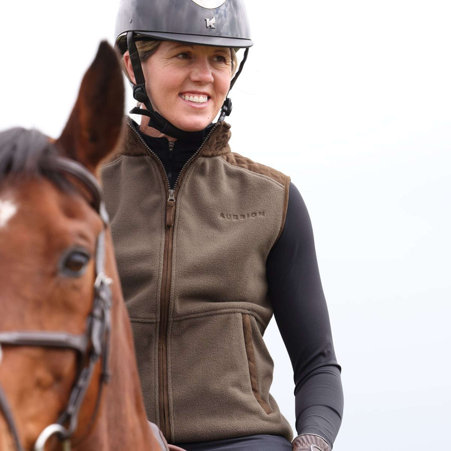 Aubrion by Shires Bodywarmer Heritage Fleece Dark Olive