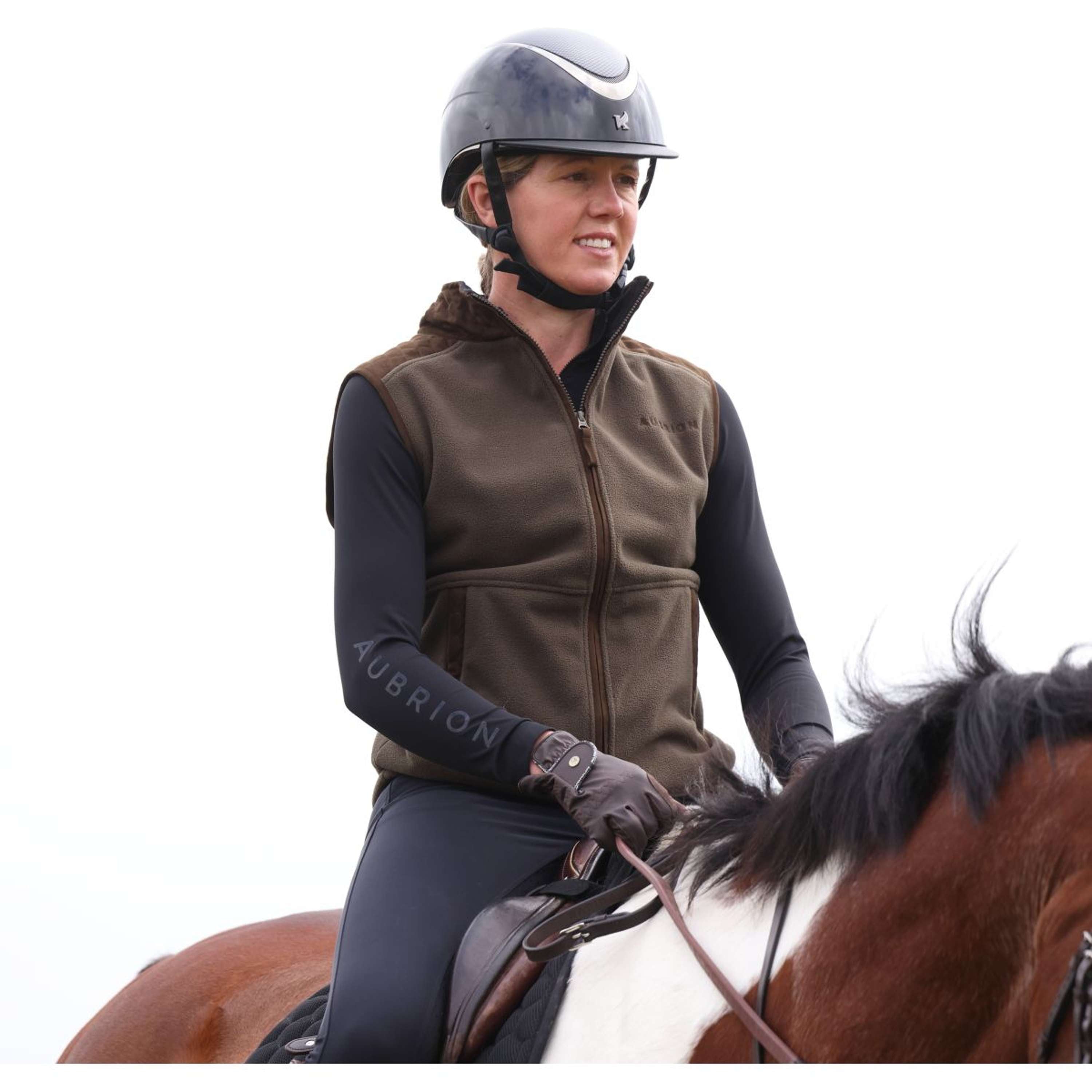 Aubrion by Shires Bodywarmer Heritage Fleece Dark Olive