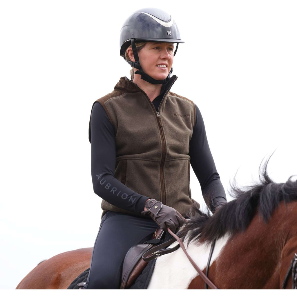 Aubrion by Shires Bodywarmer Heritage Fleece Dark Olive