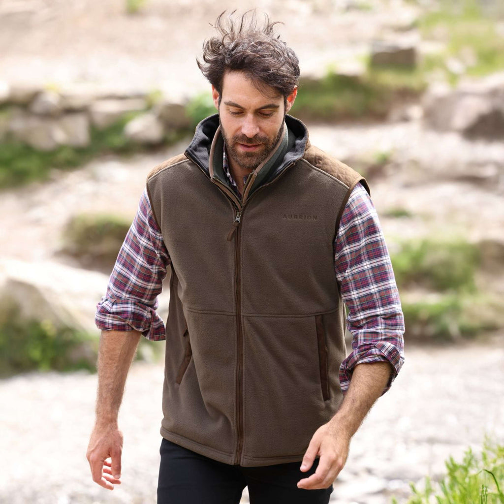 Aubrion by Shires Bodywarmer Heritage Fleece Dark Olive