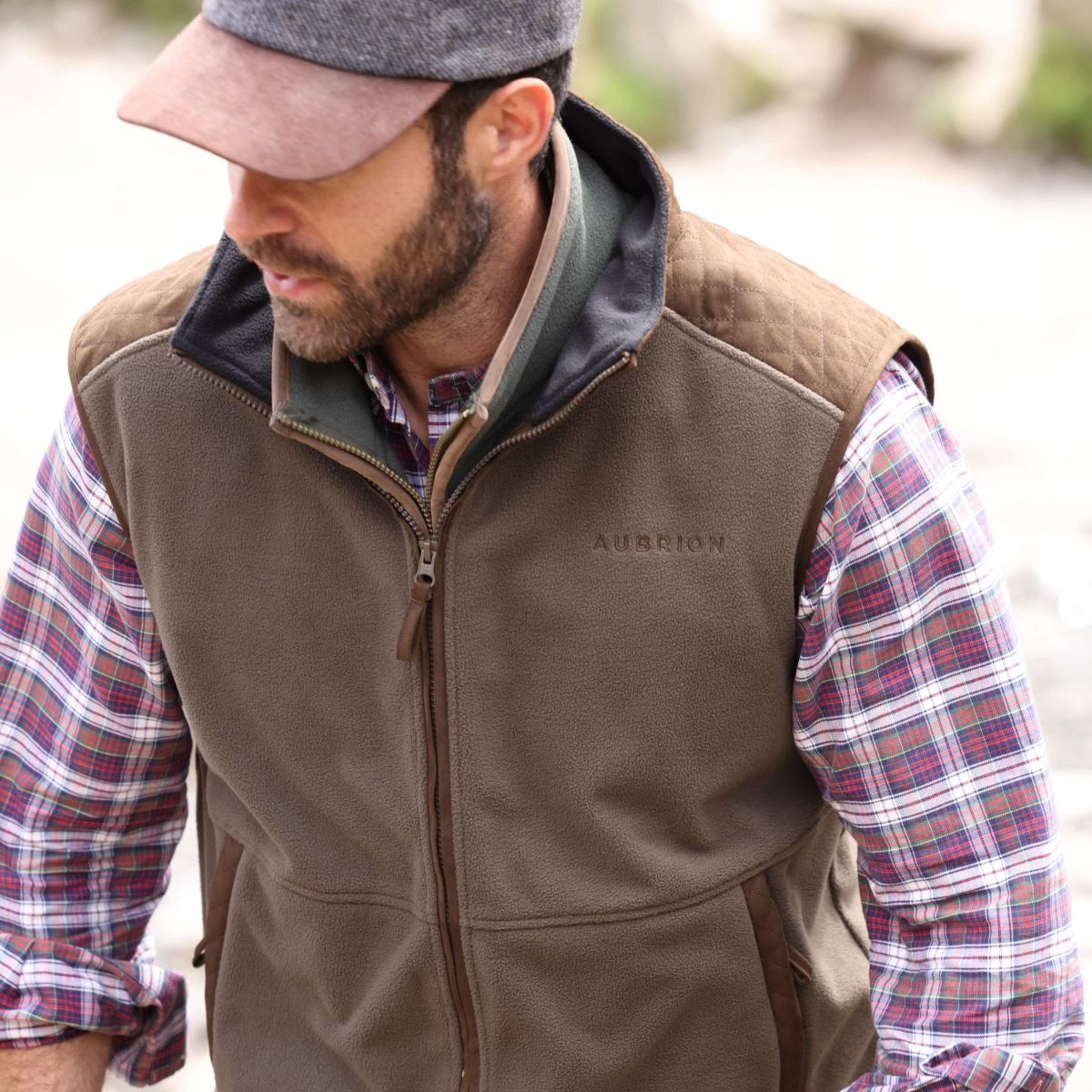 Aubrion by Shires Bodywarmer Heritage Fleece Dark Olive