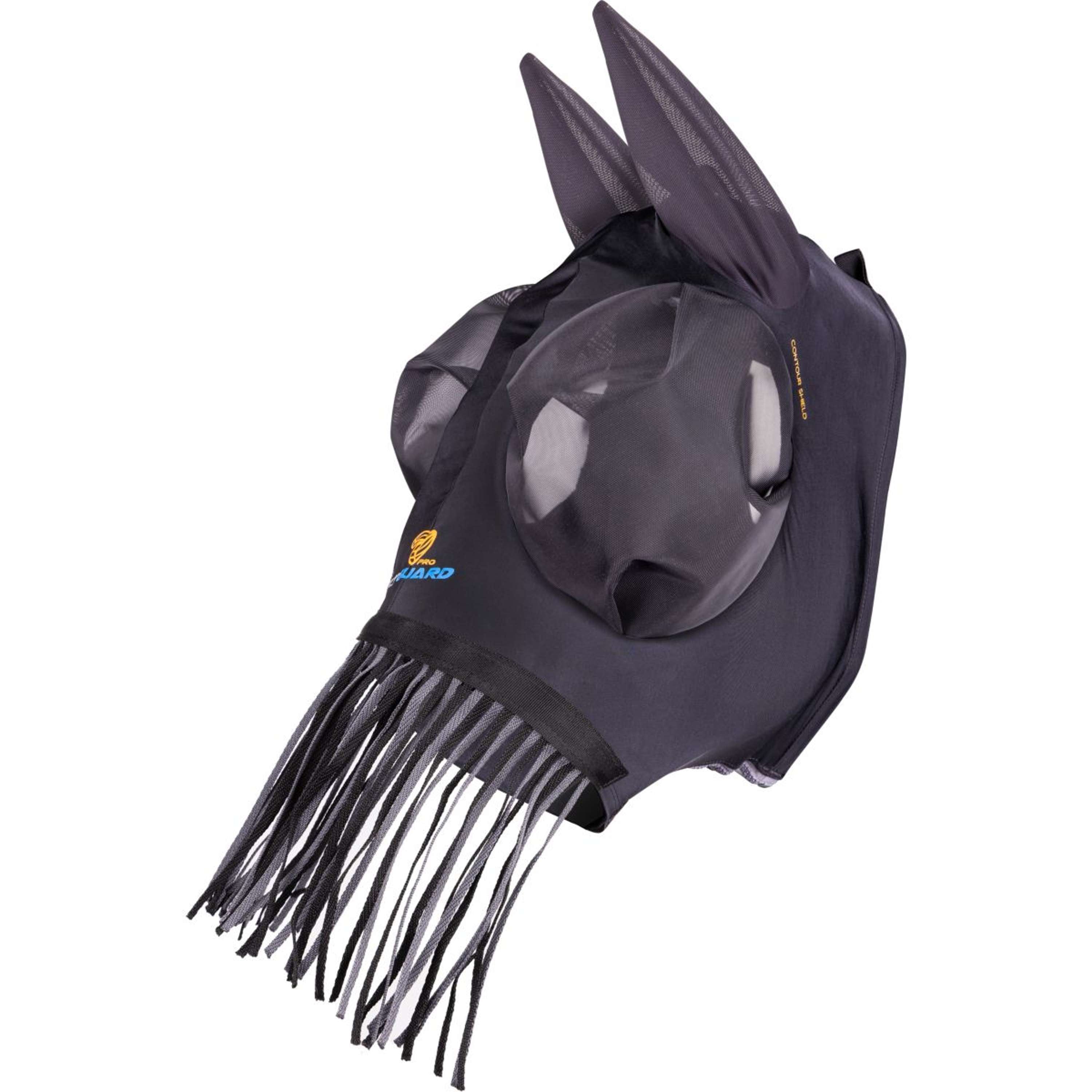 FlyGuard by Shires Fly Mask Pro Stretch with Ears and Tassels Jet