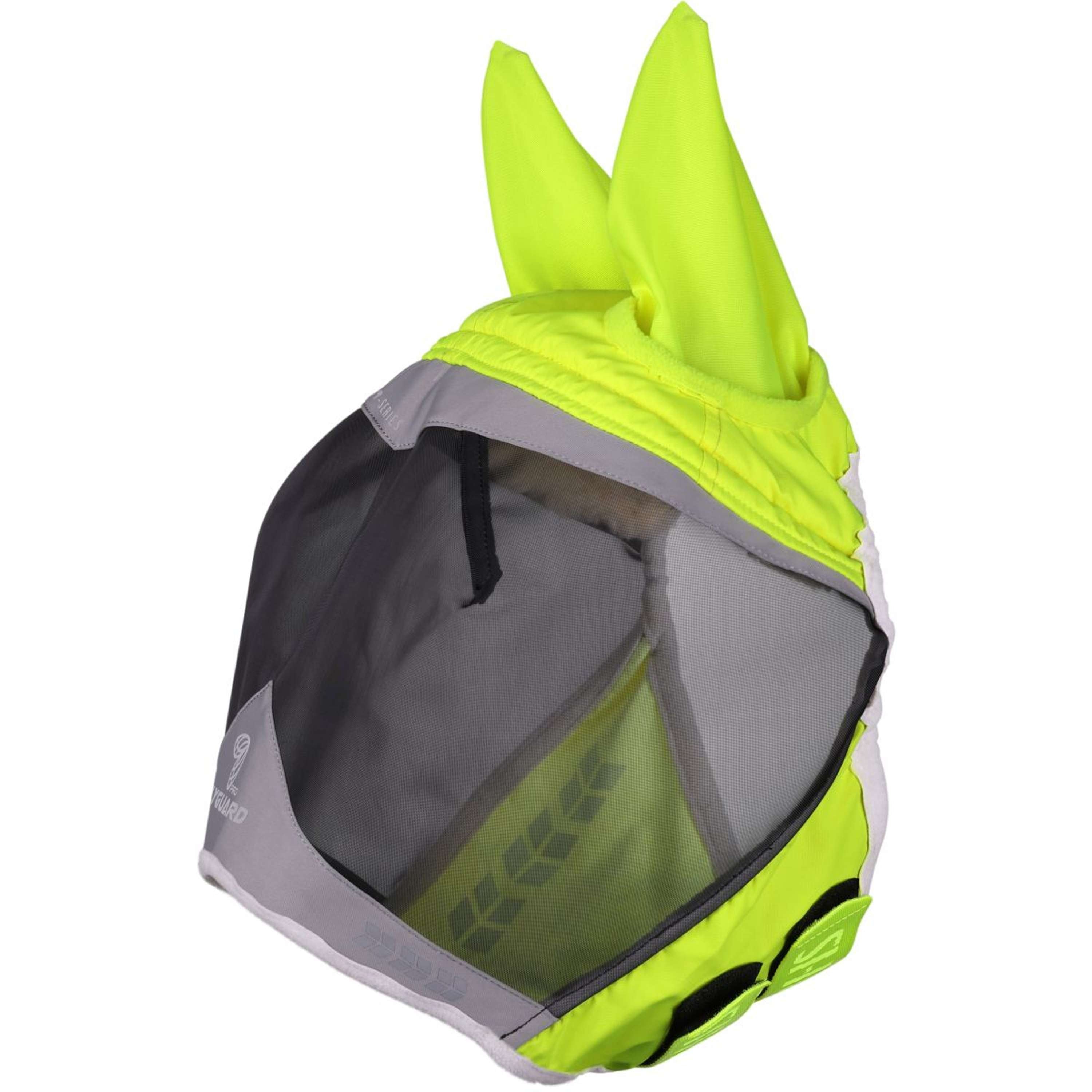 FlyGuard by Shires Fly Mask Pro Hi-Viz Fine Mesh with Ears fluorescent-yellow