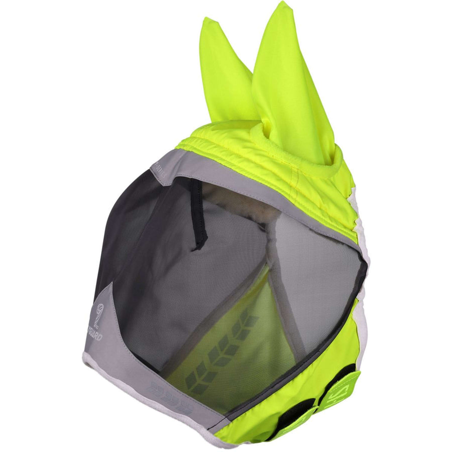 FlyGuard by Shires Fly Mask Pro Hi-Viz Fine Mesh with Ears fluorescent-yellow