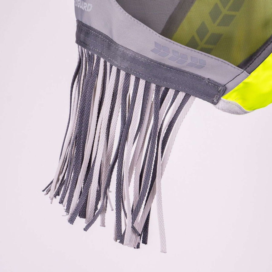 FlyGuard by Shires Fly Mask Pro Hi-Viz Fine Mesh with Ears and Tassels fluorescent-yellow
