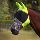FlyGuard by Shires Fly Mask Pro Hi-Viz Fine Mesh with Ears and Tassels fluorescent-yellow
