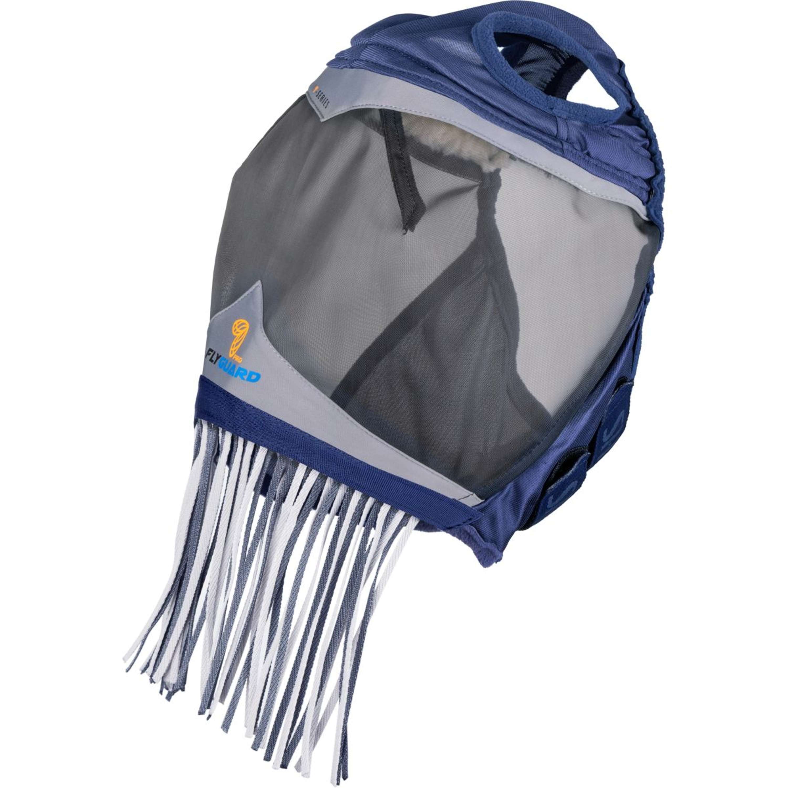 FlyGuard by Shires Fly Mask Pro Fine Mesh with Ear Hole & Nose Fringe Navy