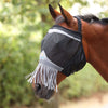 FlyGuard by Shires Fly Mask Pro Fine Mesh Earless with Fringe Jet
