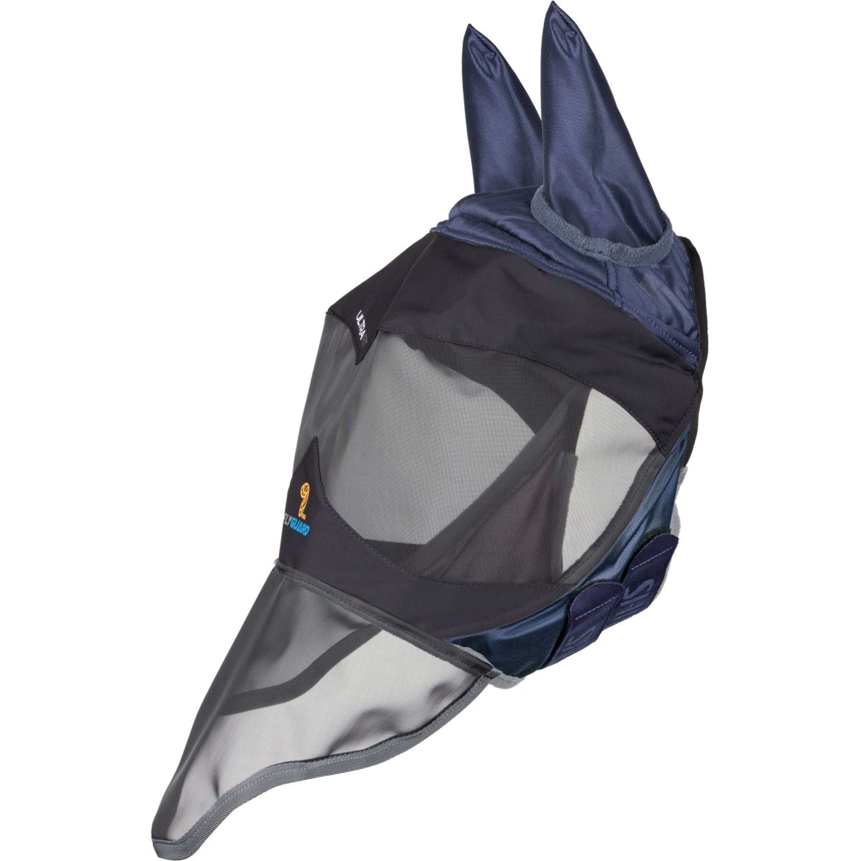FlyGuard by Shires Fly Mask Pro Deluxe with Ears and Nose Navy