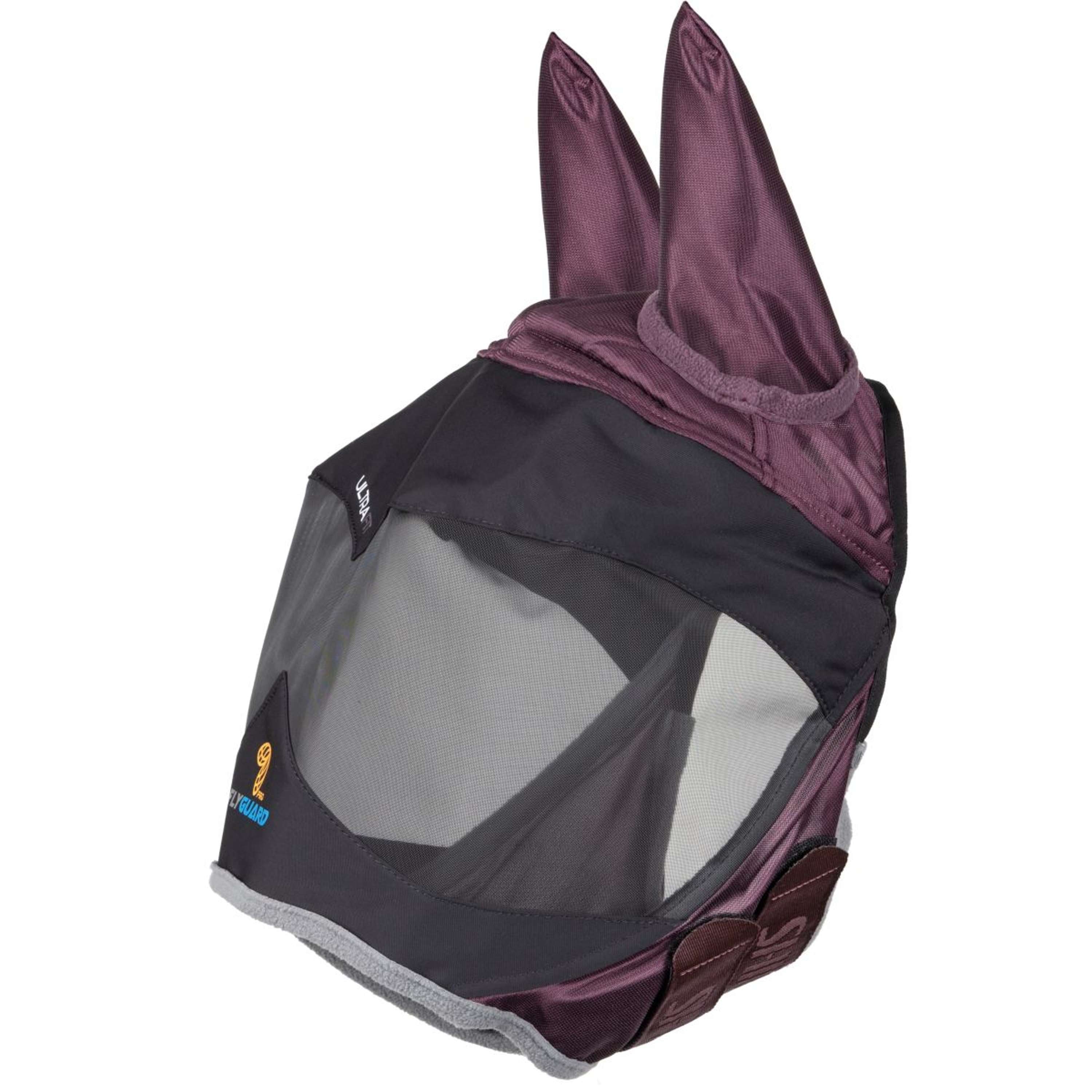 FlyGuard by Shires Fly Mask Pro Deluxe with Ears Black Cherry