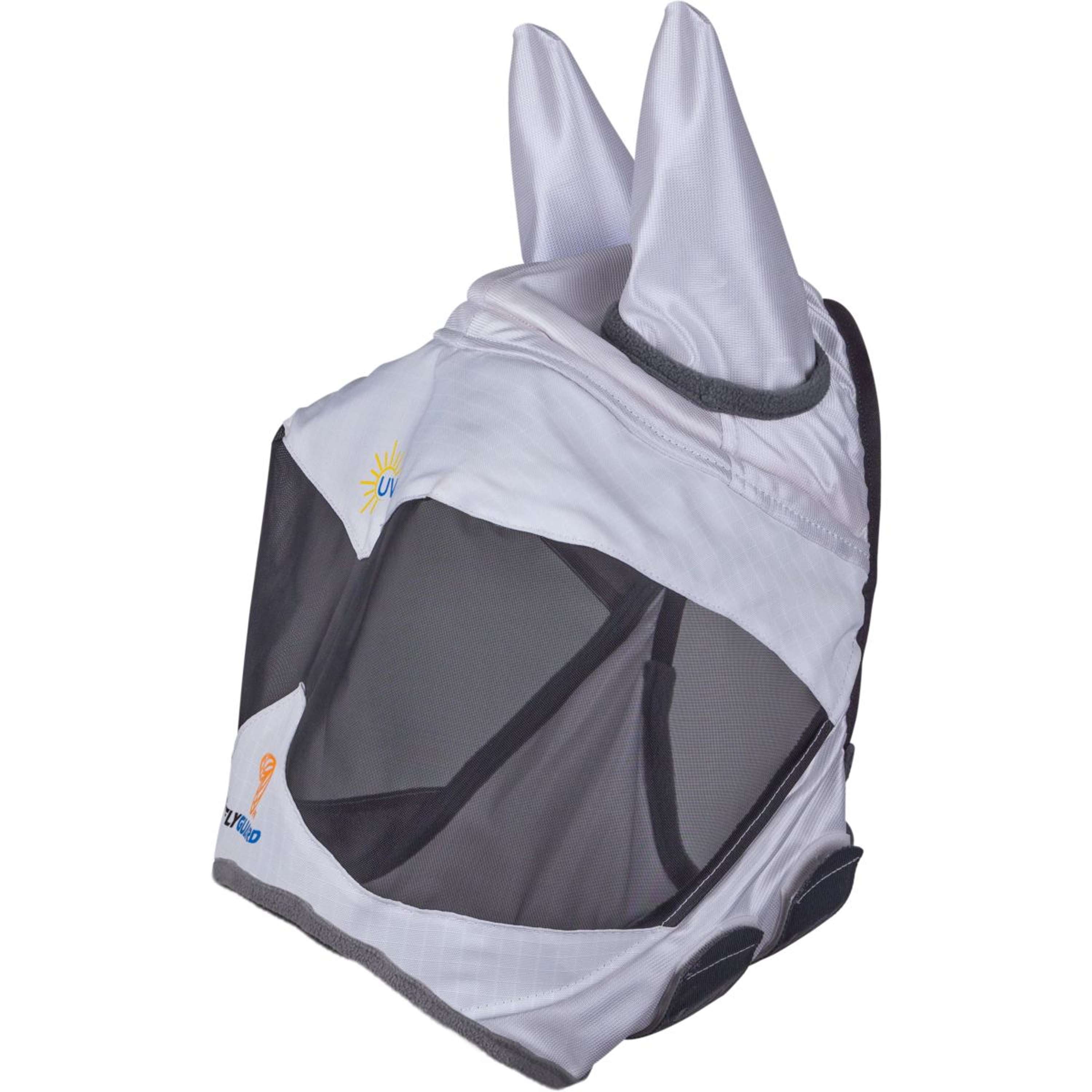 FlyGuard by Shires Fly Mask Pro Sun Shade with Ears White