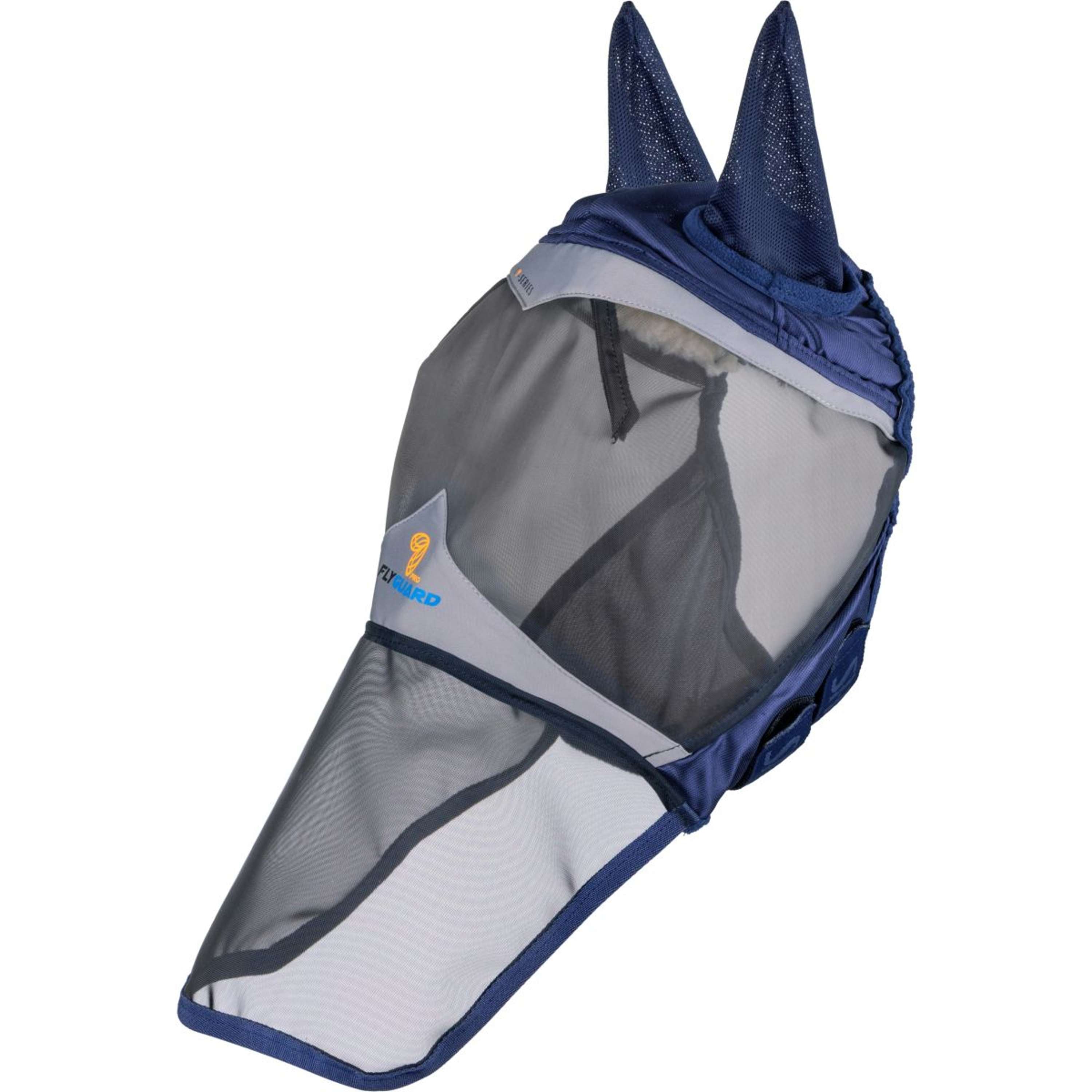 FlyGuard by Shires Fly Mask Pro Fine Mesh with Ears and a Nose Protection Navy