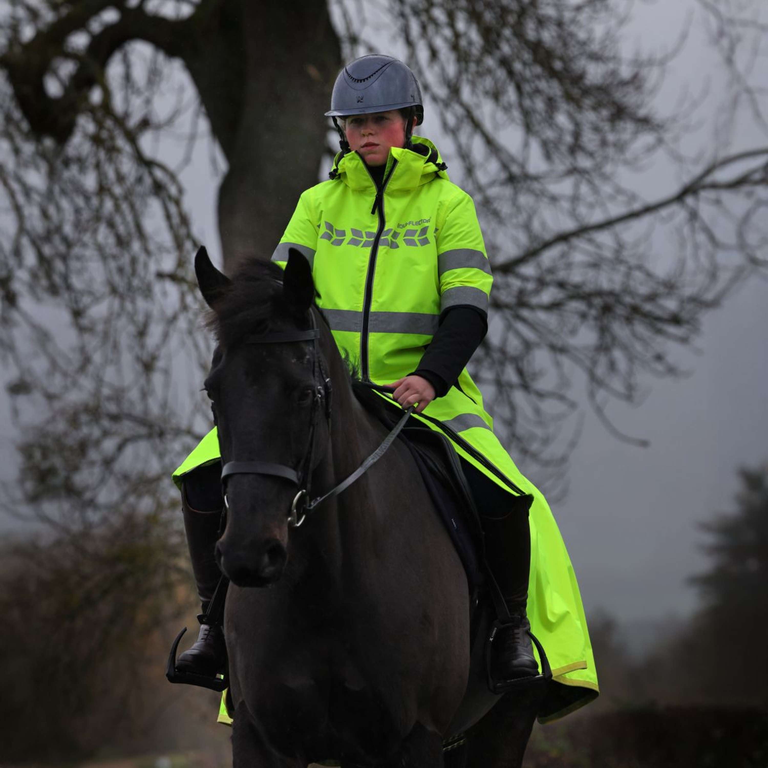 Equi-Flector by Shires Reflective Jacket Long Yellow