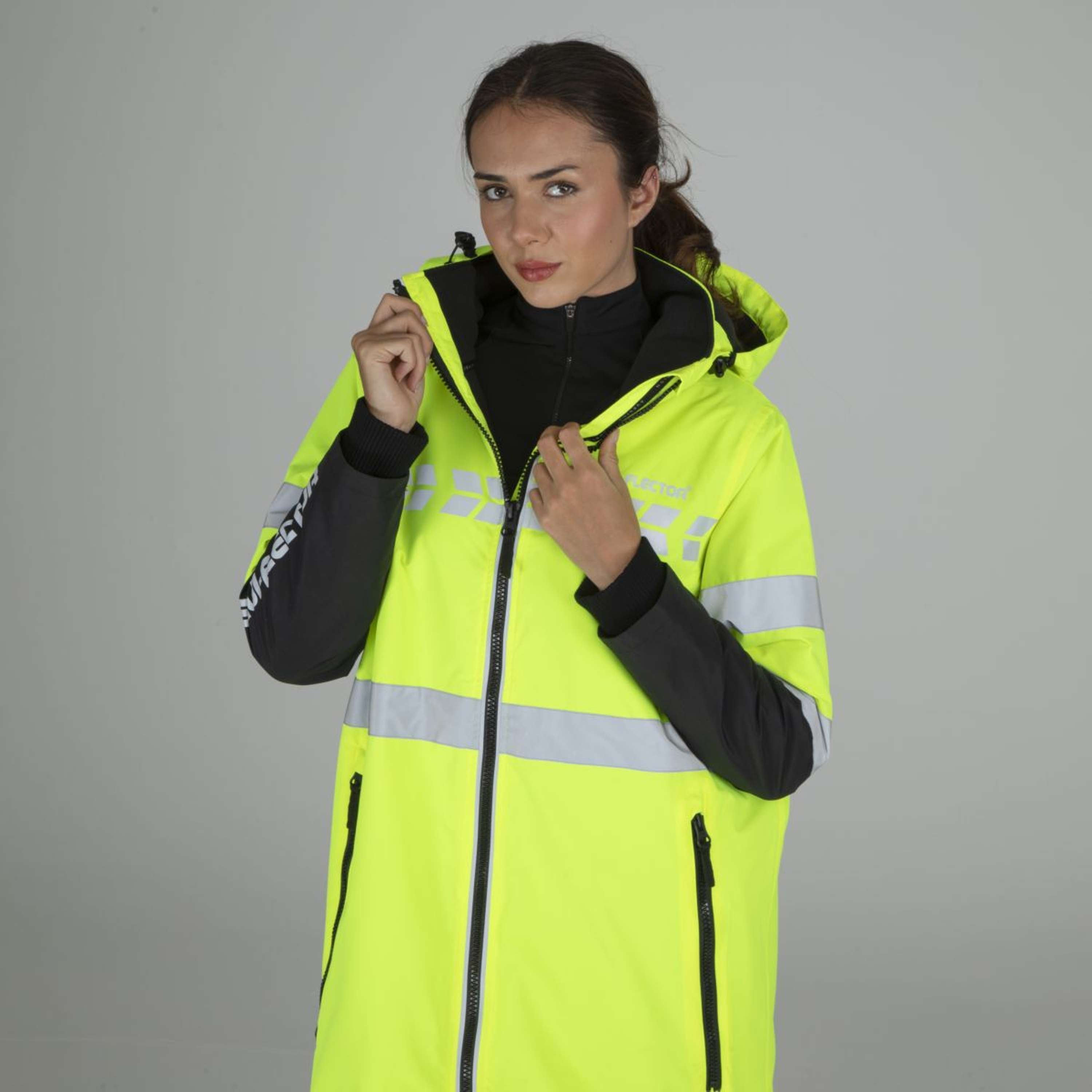 Equi-Flector by Shires Reflective Jacket Long Yellow