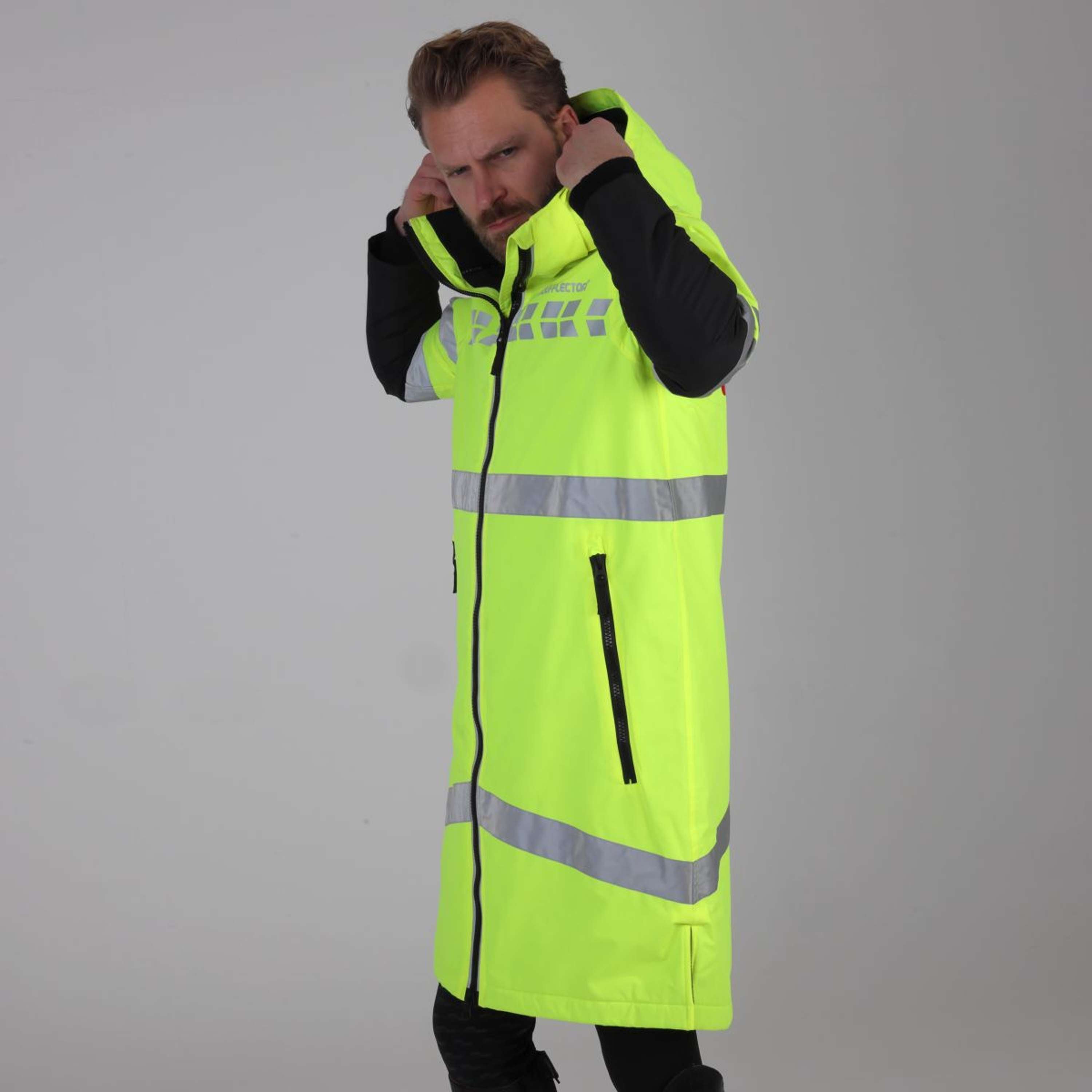 Equi-Flector by Shires Reflective Jacket Long Yellow