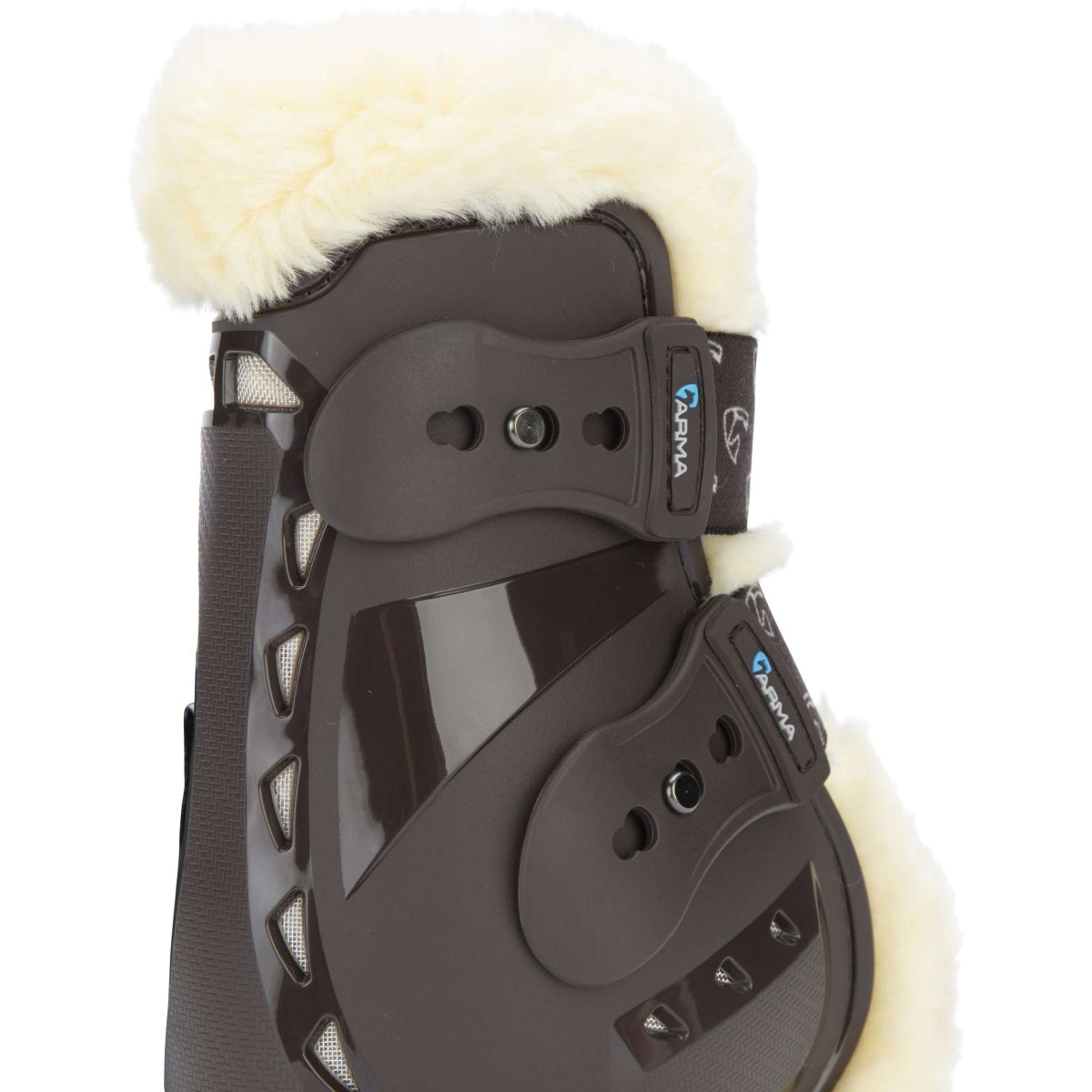 Arma by Shires Fetlock Boots Carbon Pro SupaFleece Brown