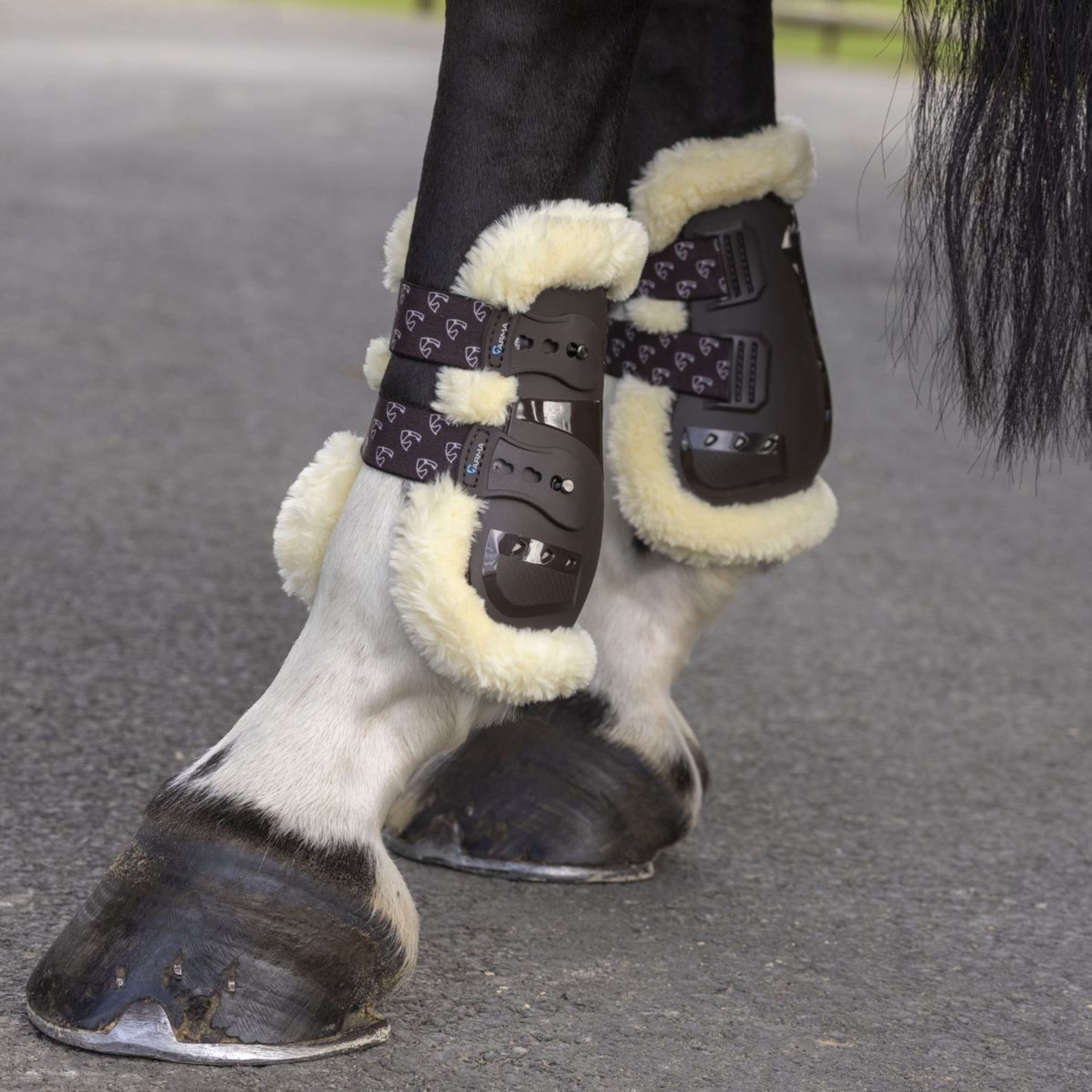 Arma by Shires Fetlock Boots Carbon Pro SupaFleece Brown