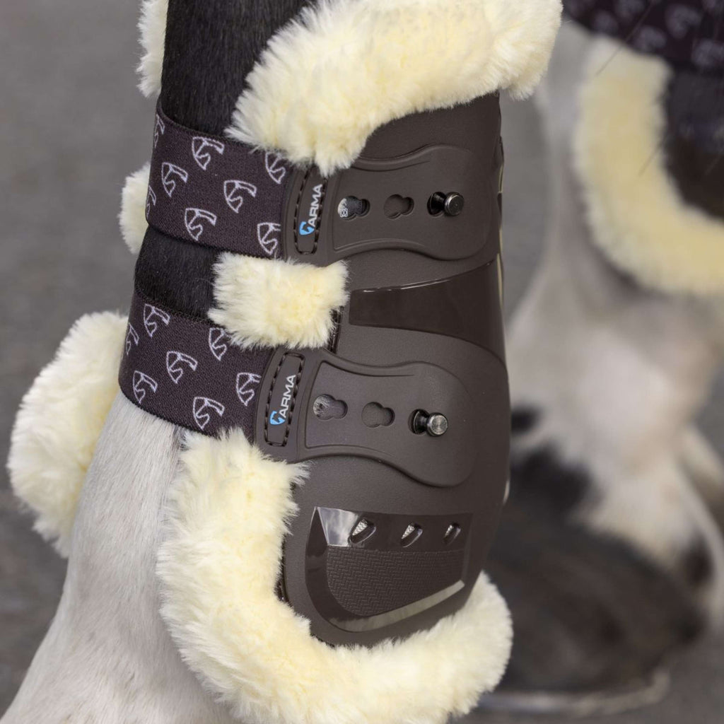 Arma by Shires Fetlock Boots Carbon Pro SupaFleece Brown