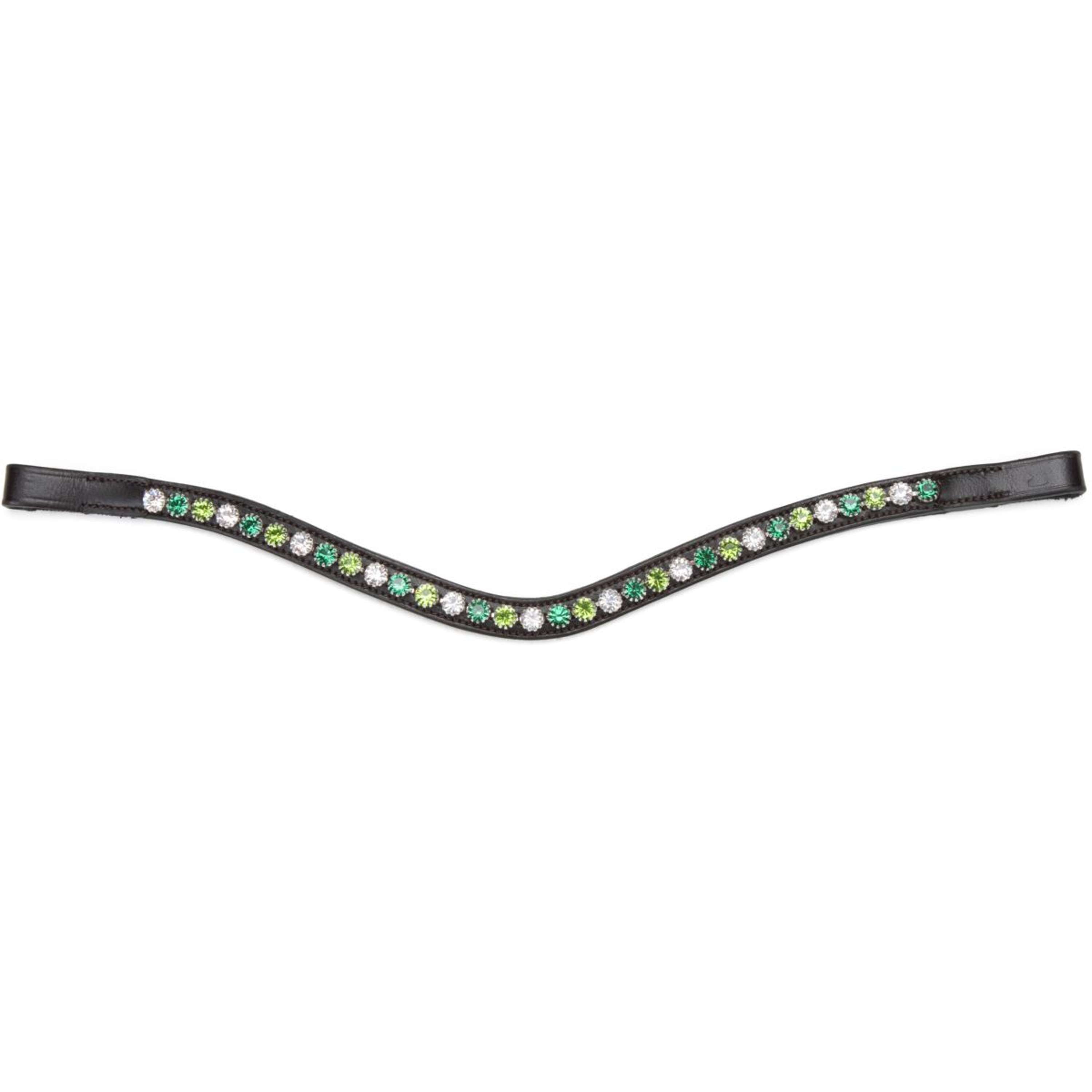 Velociti by Shires Browband GARA Green Diamante Havana