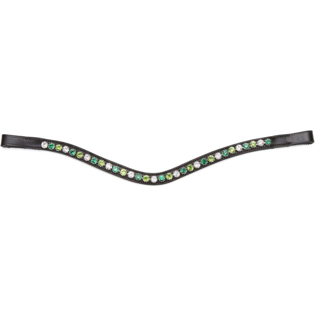 Velociti by Shires Browband GARA Green Diamante Havana
