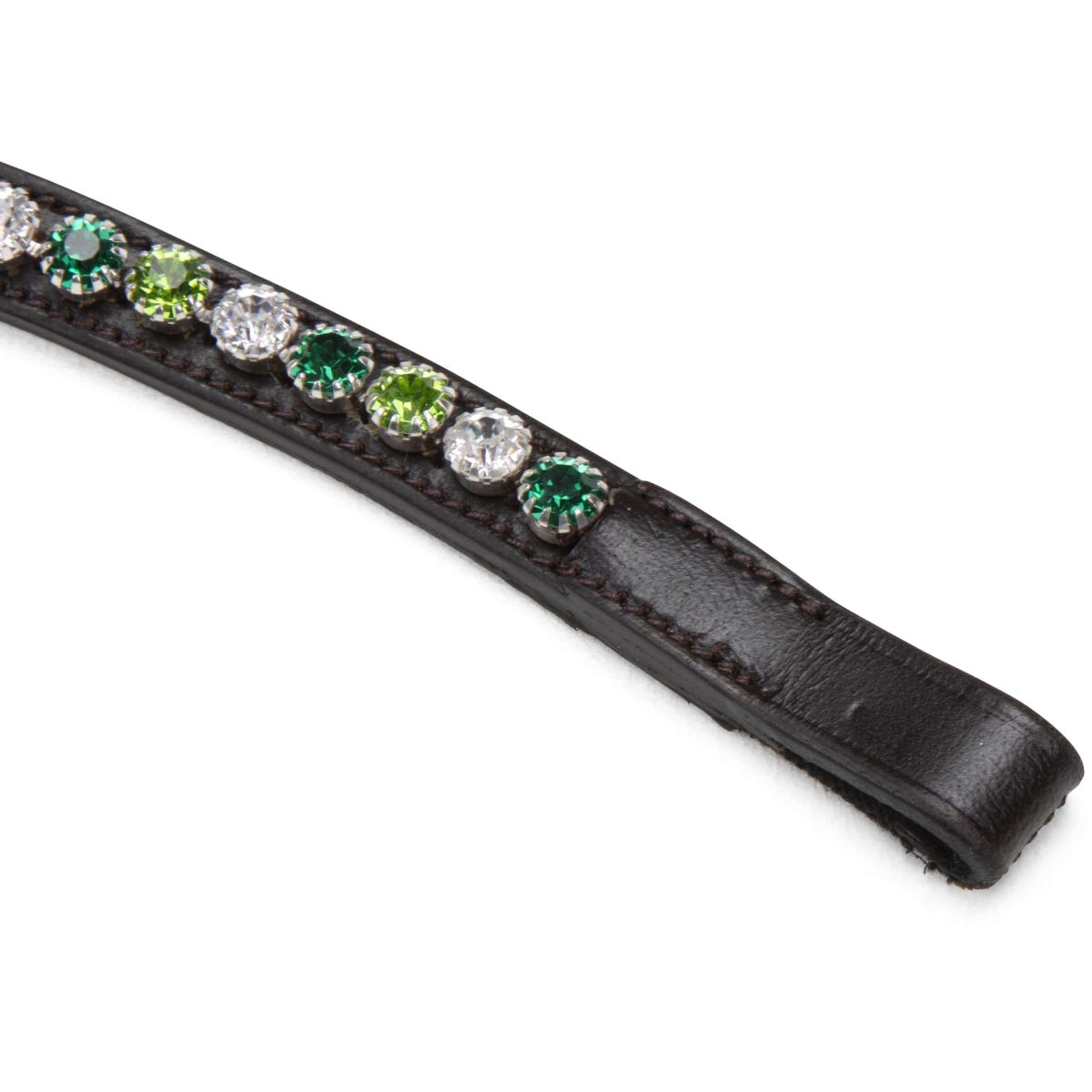 Velociti by Shires Browband GARA Green Diamante Havana
