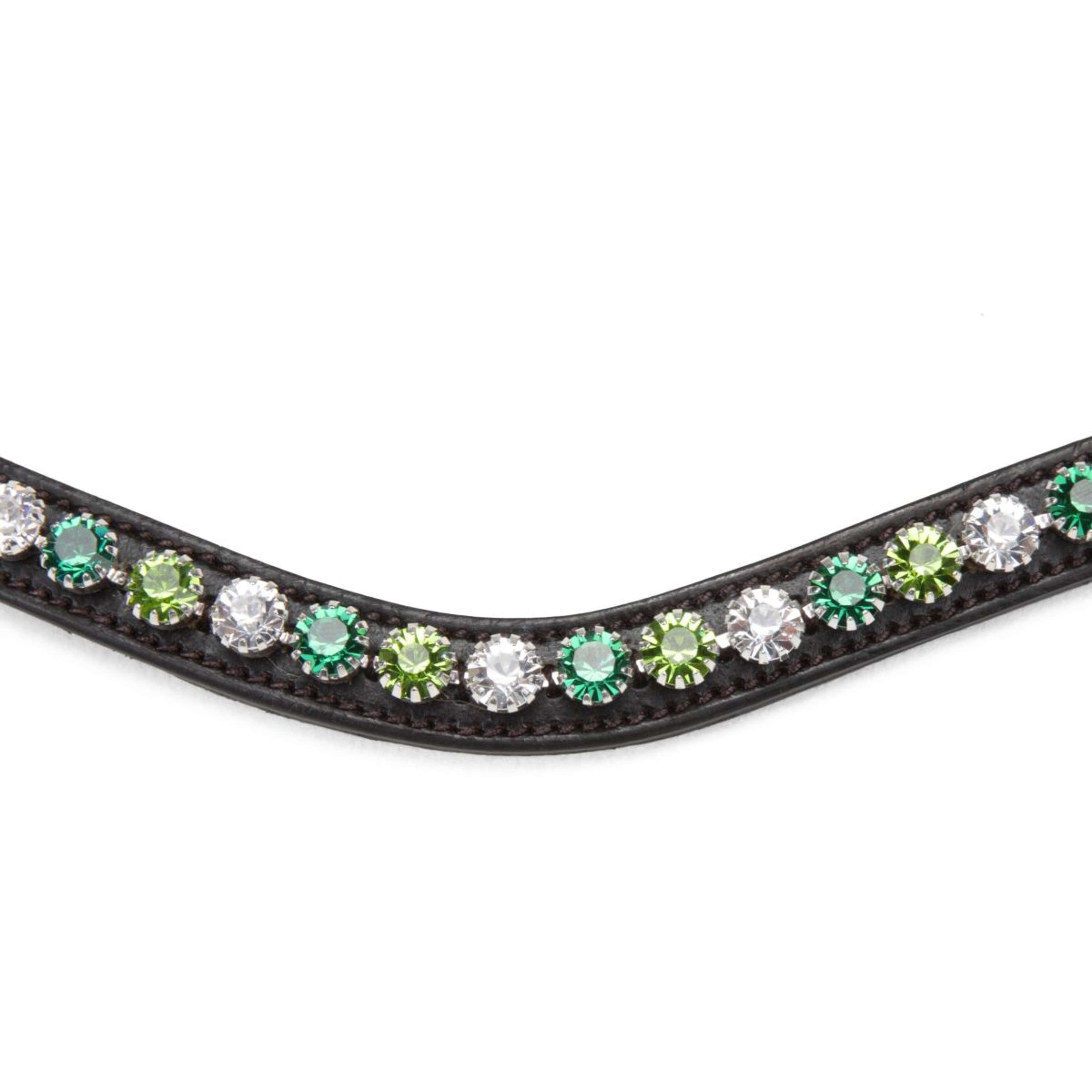 Velociti by Shires Browband GARA Green Diamante Havana