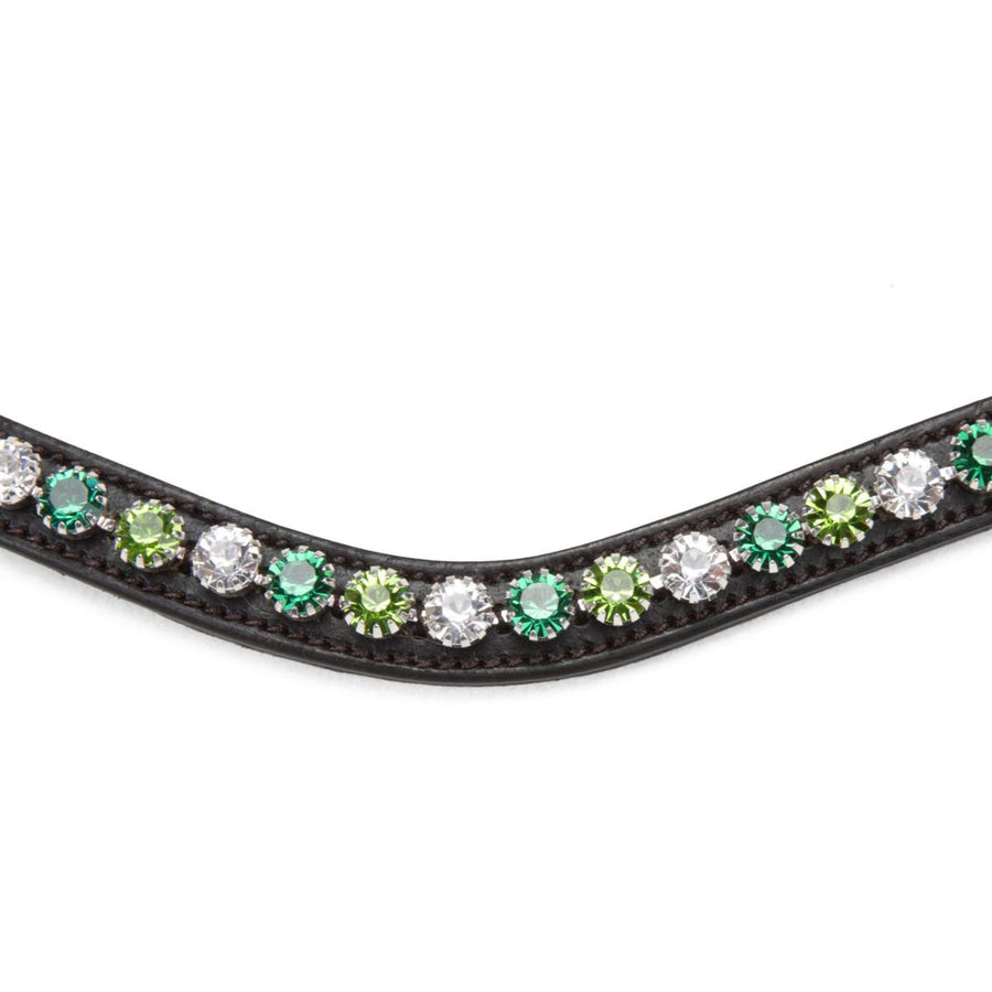 Velociti by Shires Browband GARA Green Diamante Havana