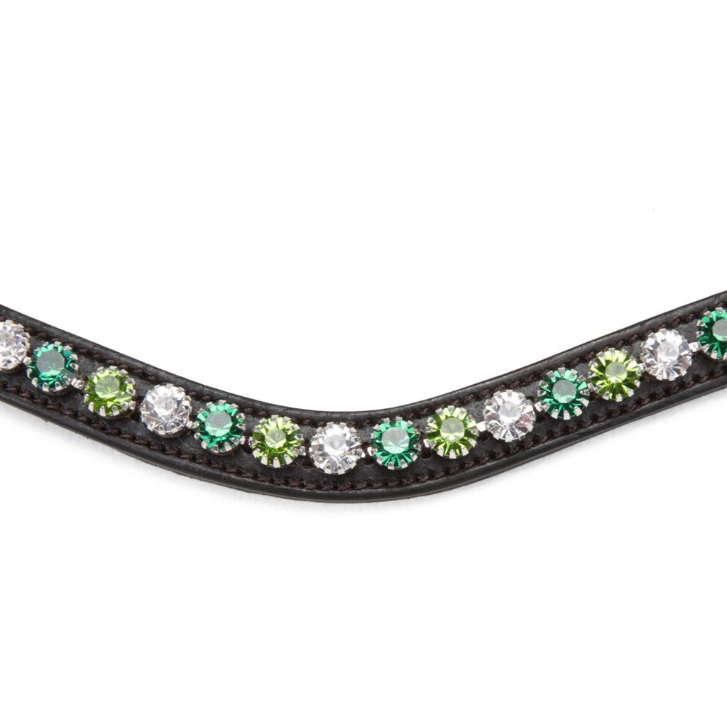 Velociti by Shires Browband GARA Green Diamante Havana