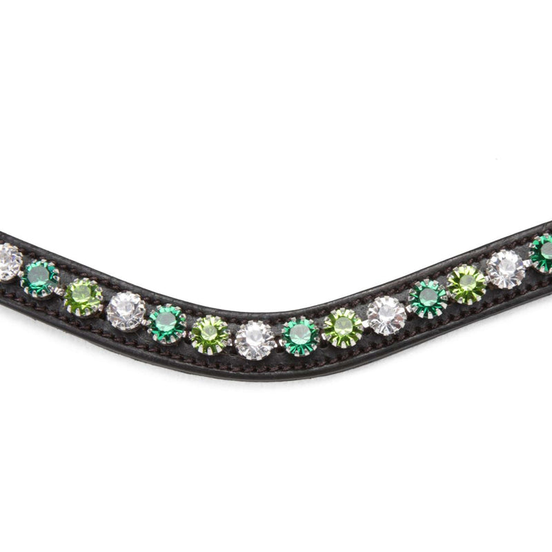 Velociti by Shires Browband GARA Green Diamante Havana
