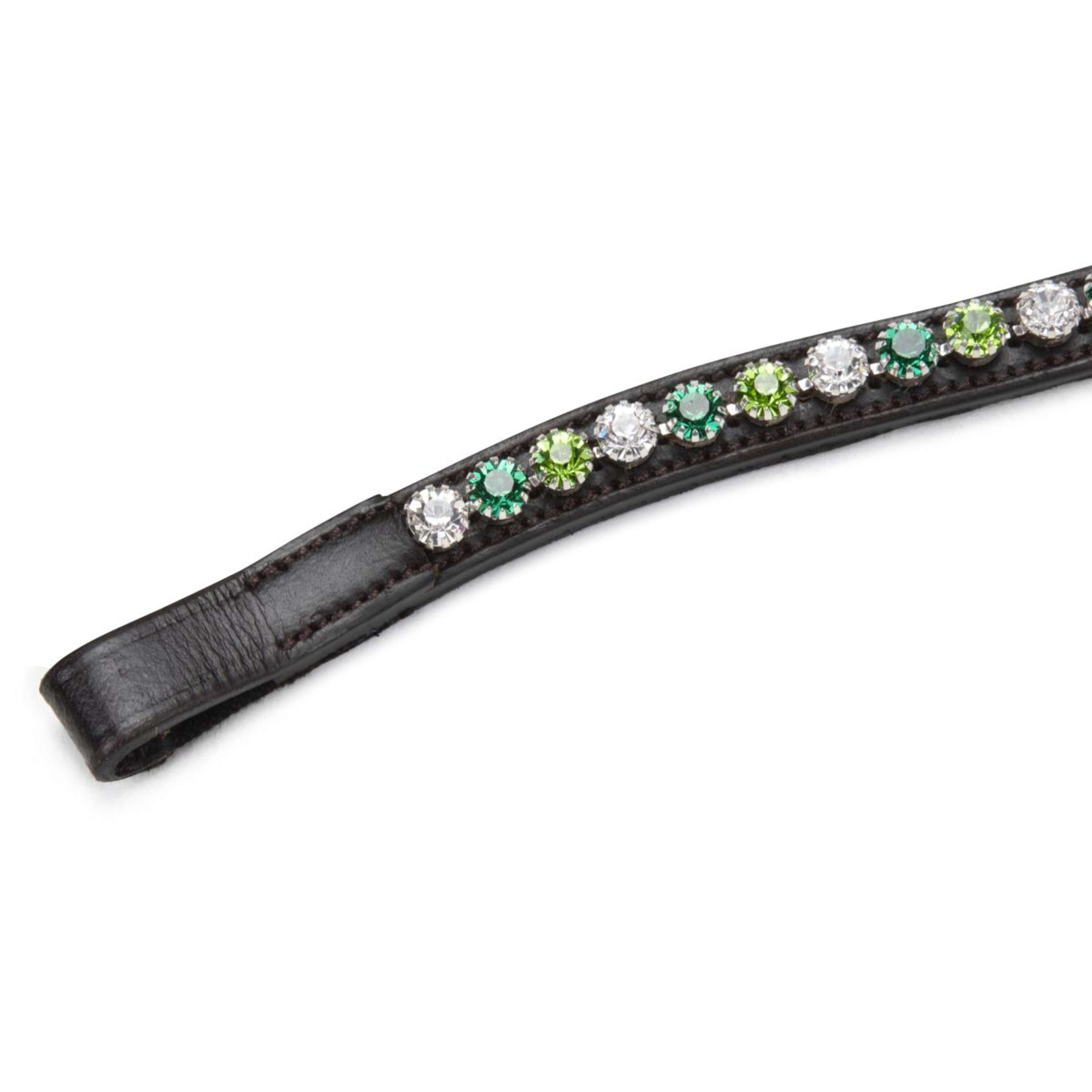Velociti by Shires Browband GARA Green Diamante Havana