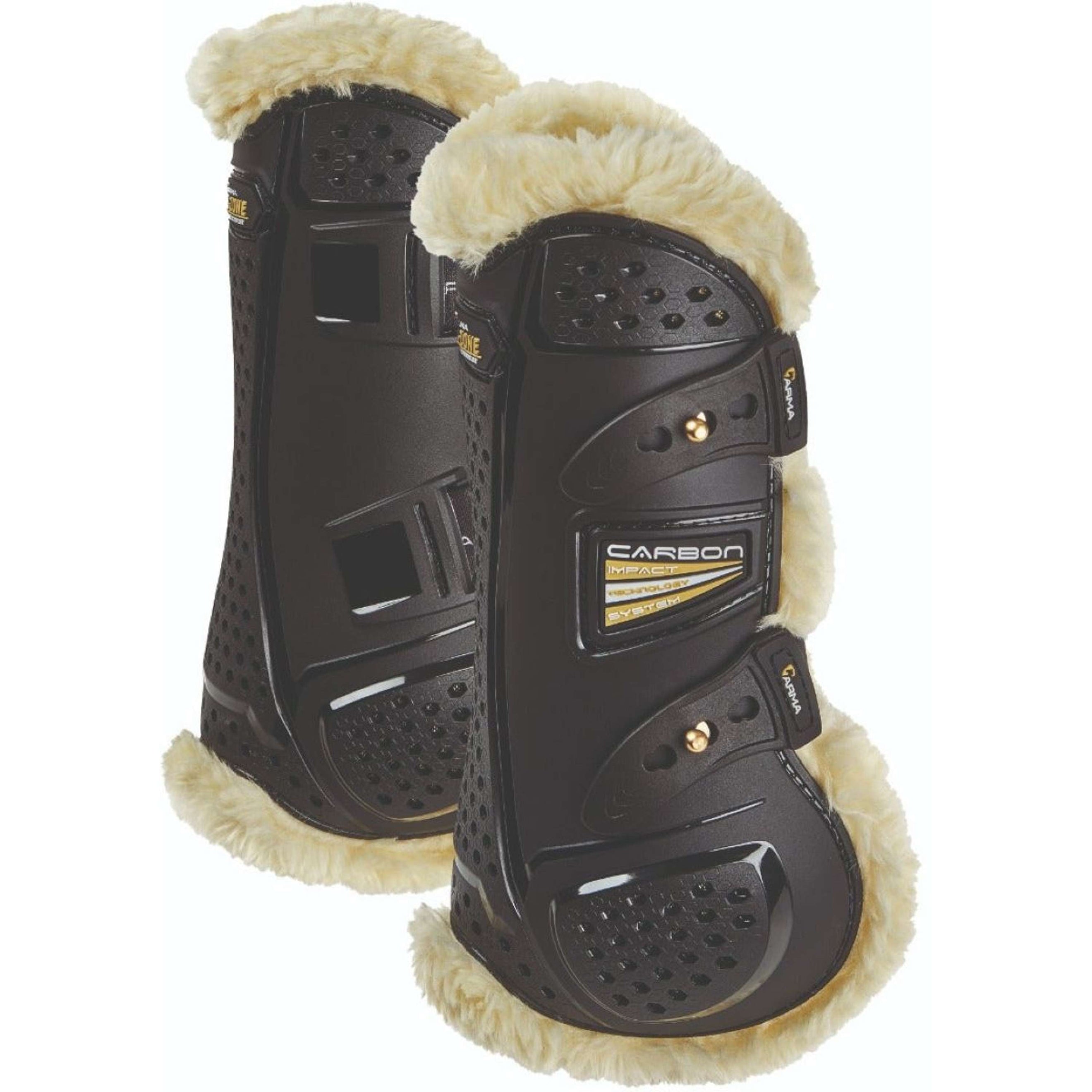 Arma by Shires Tendon Boots Oxi-Zone Supafleece Black