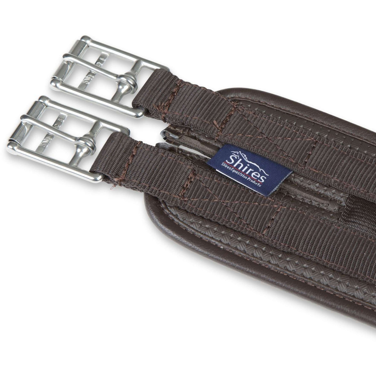 Shires Contour Girth Anti Chafe Brown