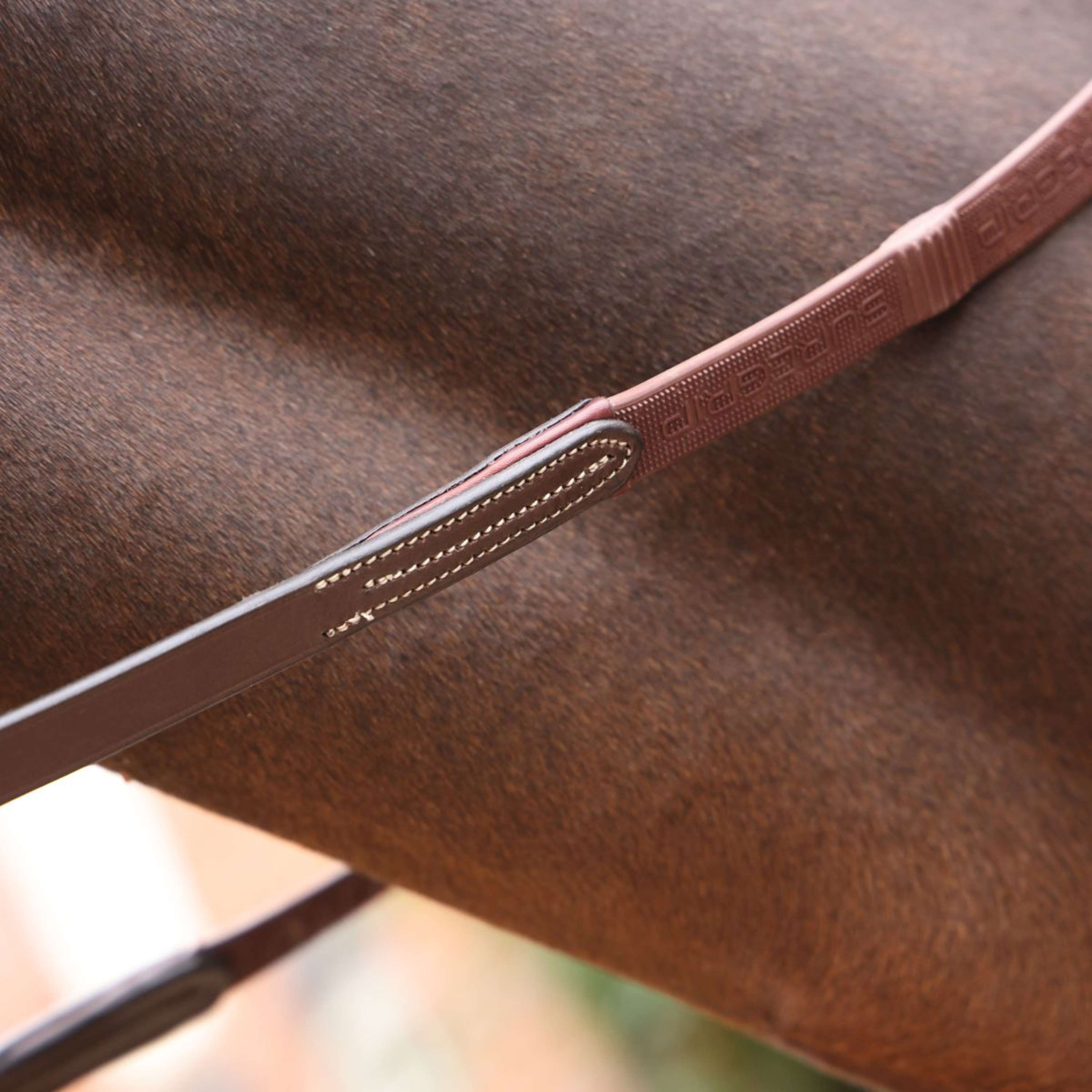 Velociti by Shires Reins Lusso Elite Pro SureGrip Havana