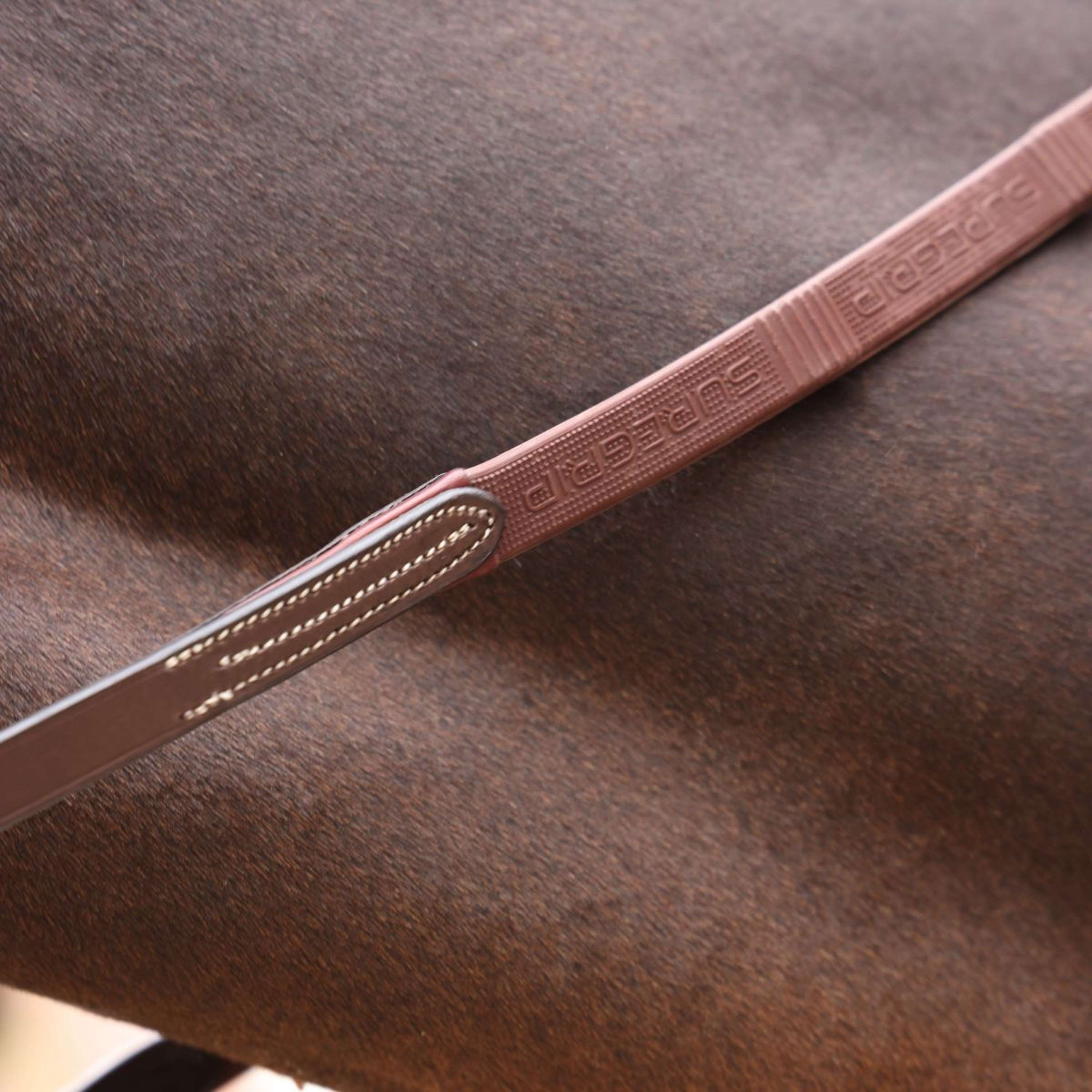 Velociti by Shires Reins Lusso Elite Pro SureGrip Havana