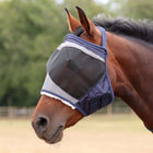 FlyGuard by Shires Fly Mask Pro Fine Mesh without Ears Navy