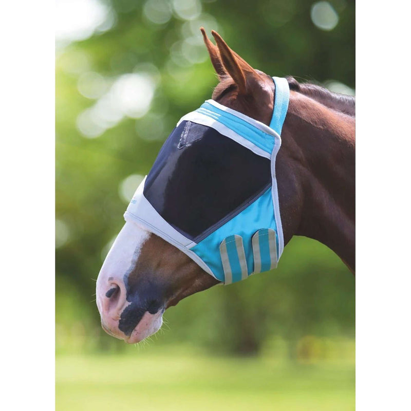 Shires Fly Mask Fine Mesh Earless Teal