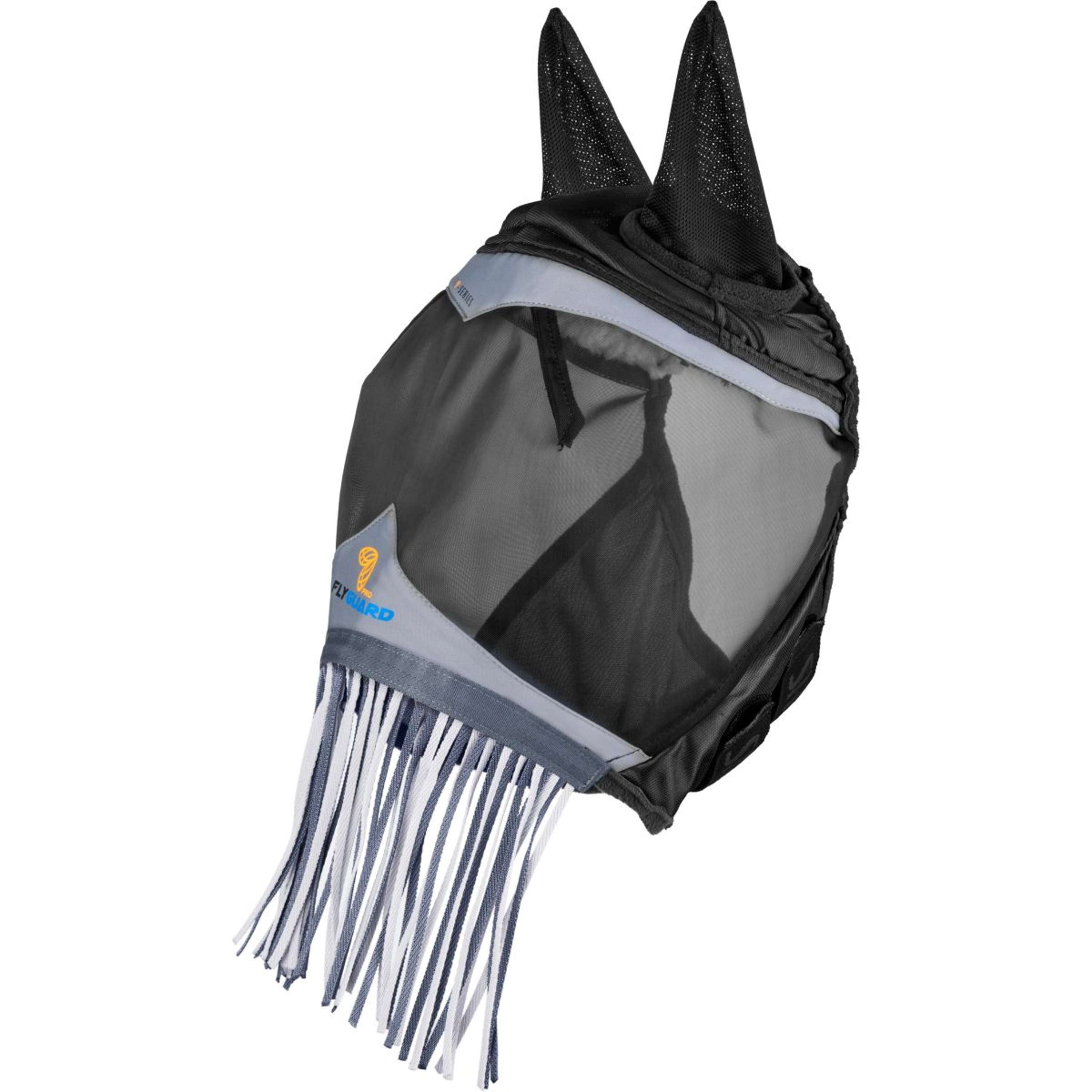 FlyGuard by Shires Fly Mask Pro Fine Mesh with Ears and Tassels Jet