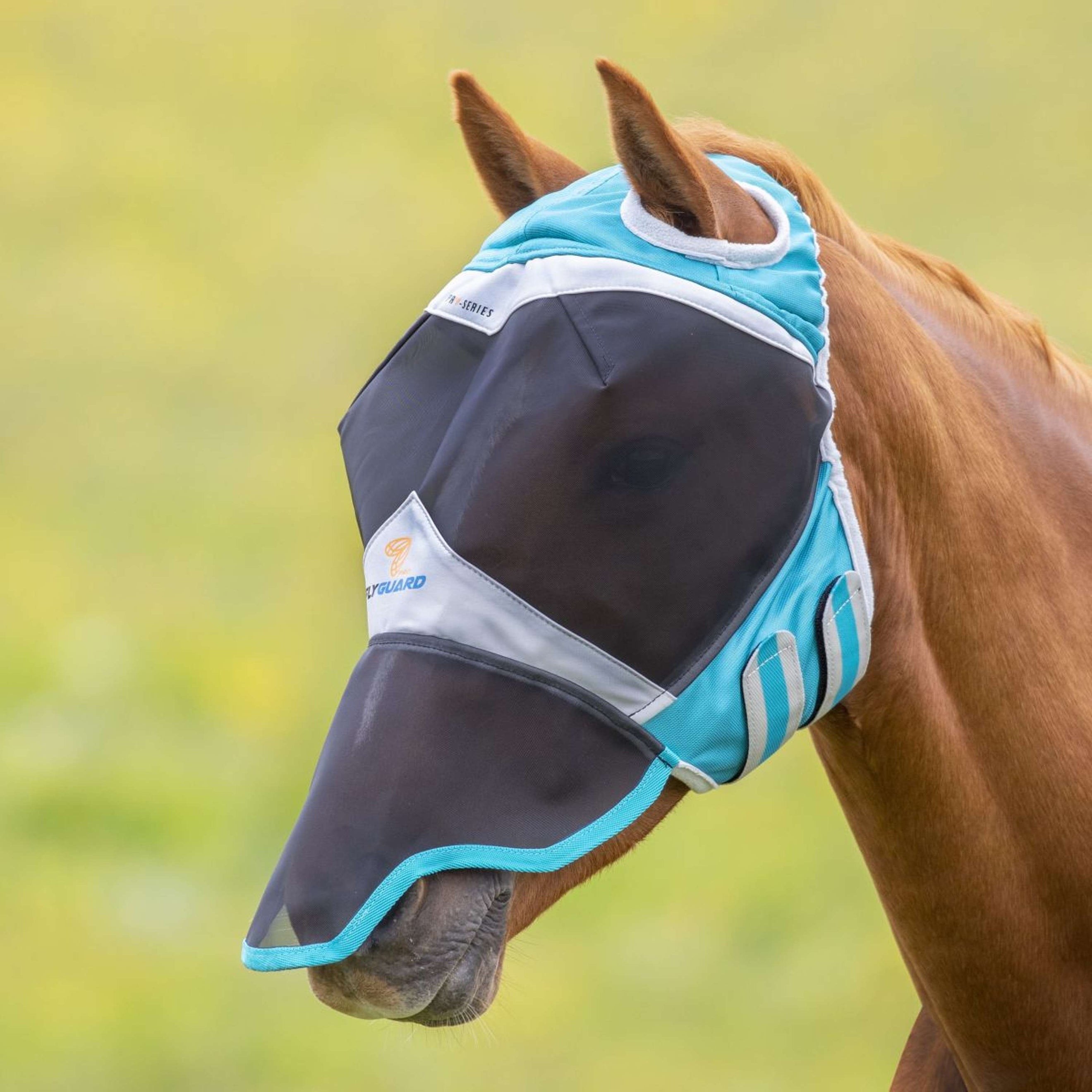 Shires Fly Mask with Nose Protection and without Ears Teal Shires Fly Mask with Nose Protection and without Ears Teal