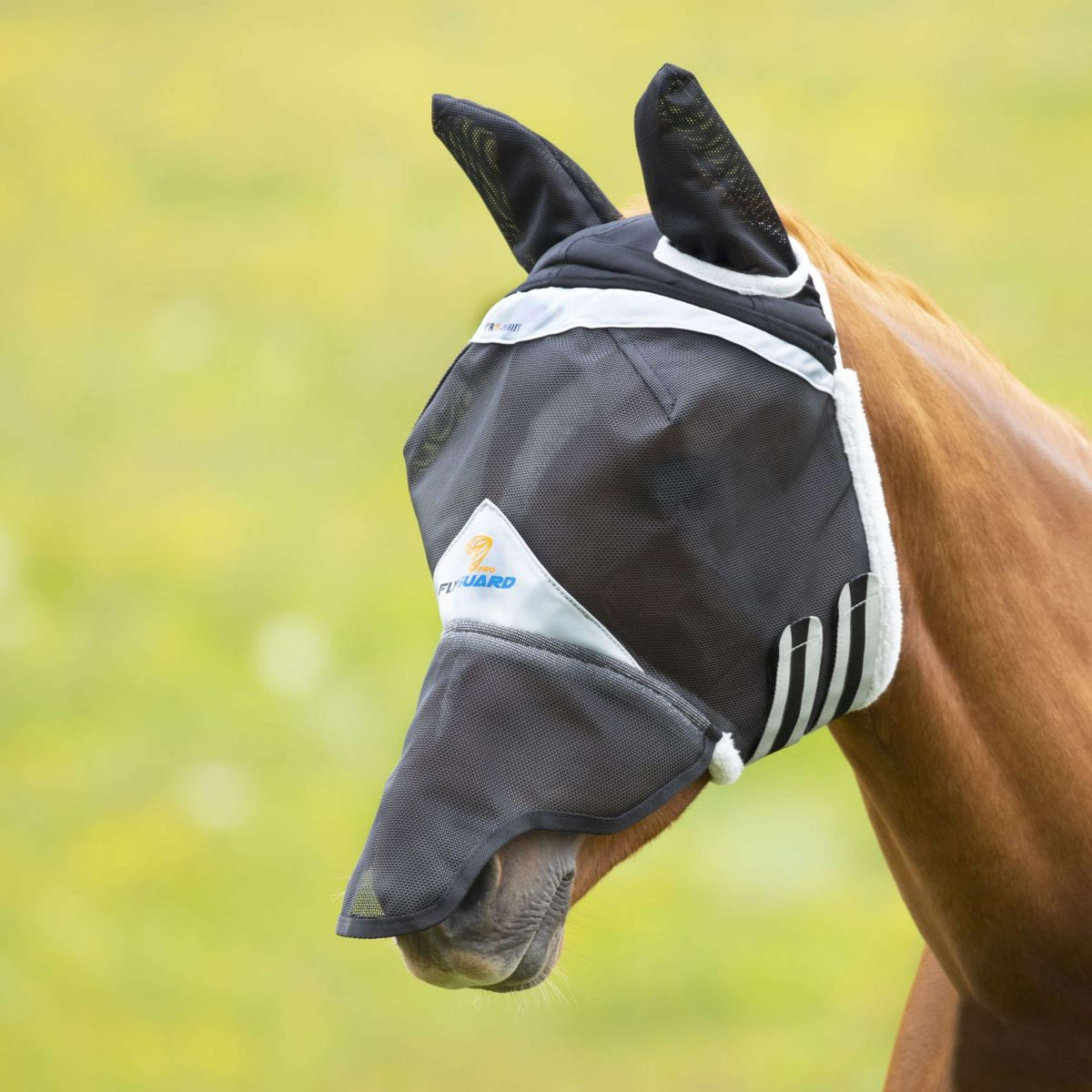 Shires Fly Mask Met Oren & Neus Robust Mesh Black