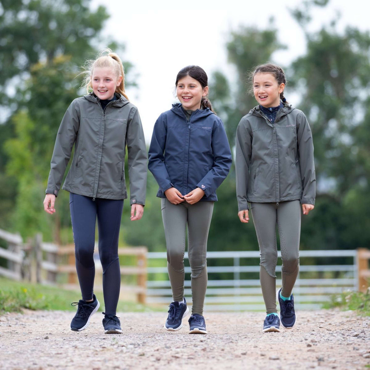 Aubrion by Shires Rain Coat Cloudburst Young Rider Navy