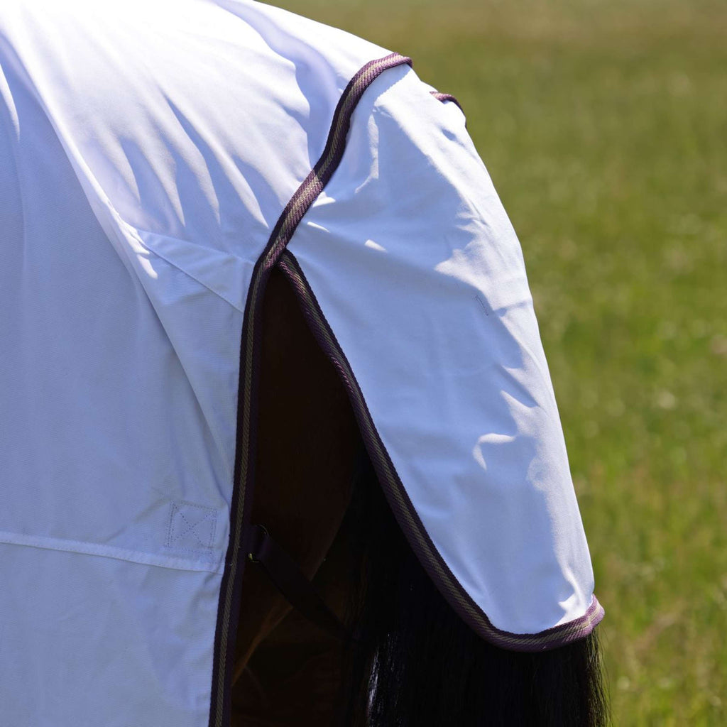 Highlander Plus by Shires Fly Rug Combo White/Black Cherry