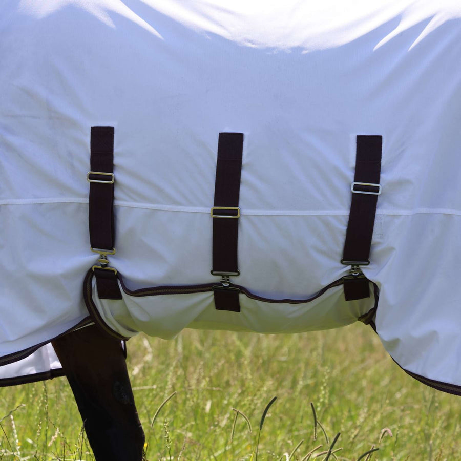 Highlander Plus by Shires Fly Rug Combo White/Black Cherry