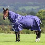 Shires Rain Rug Original Lite Turnout with a Hood Navy