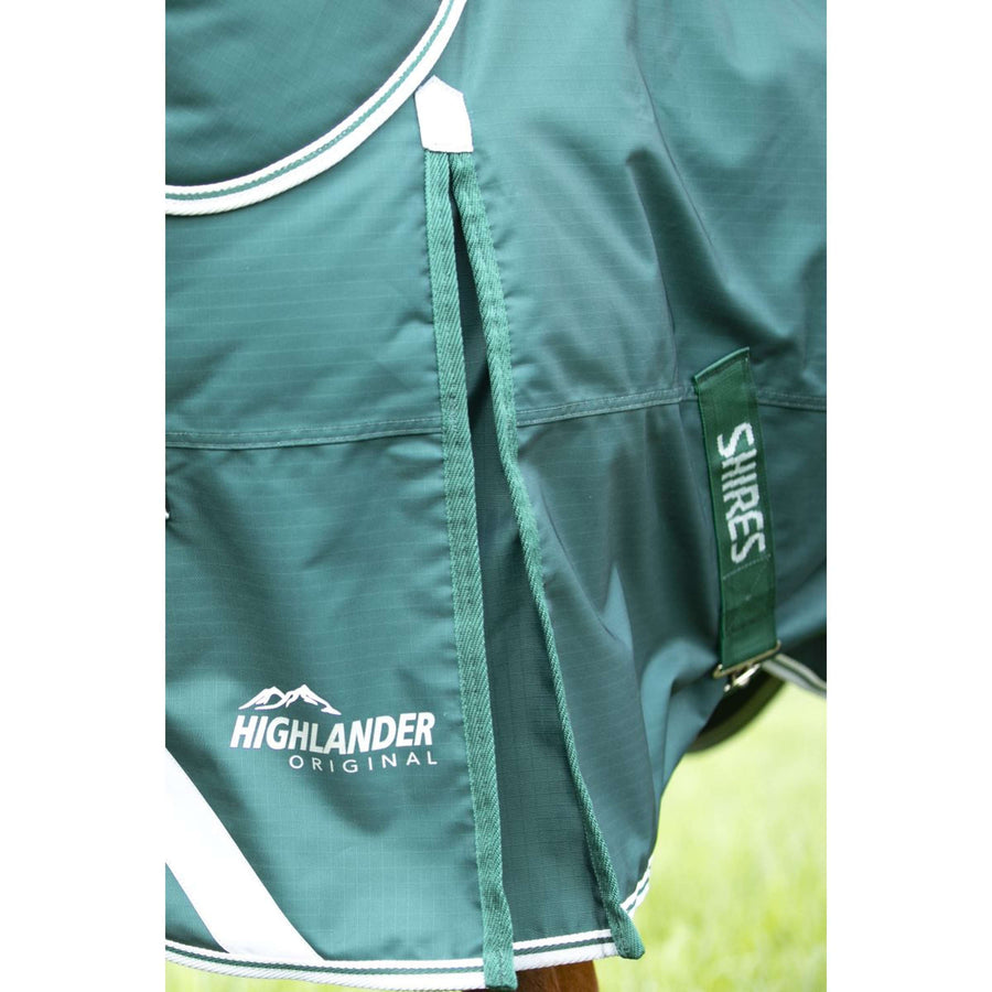 Highlander Original by Shires Winter Rug Turnout 300g with Hood Green