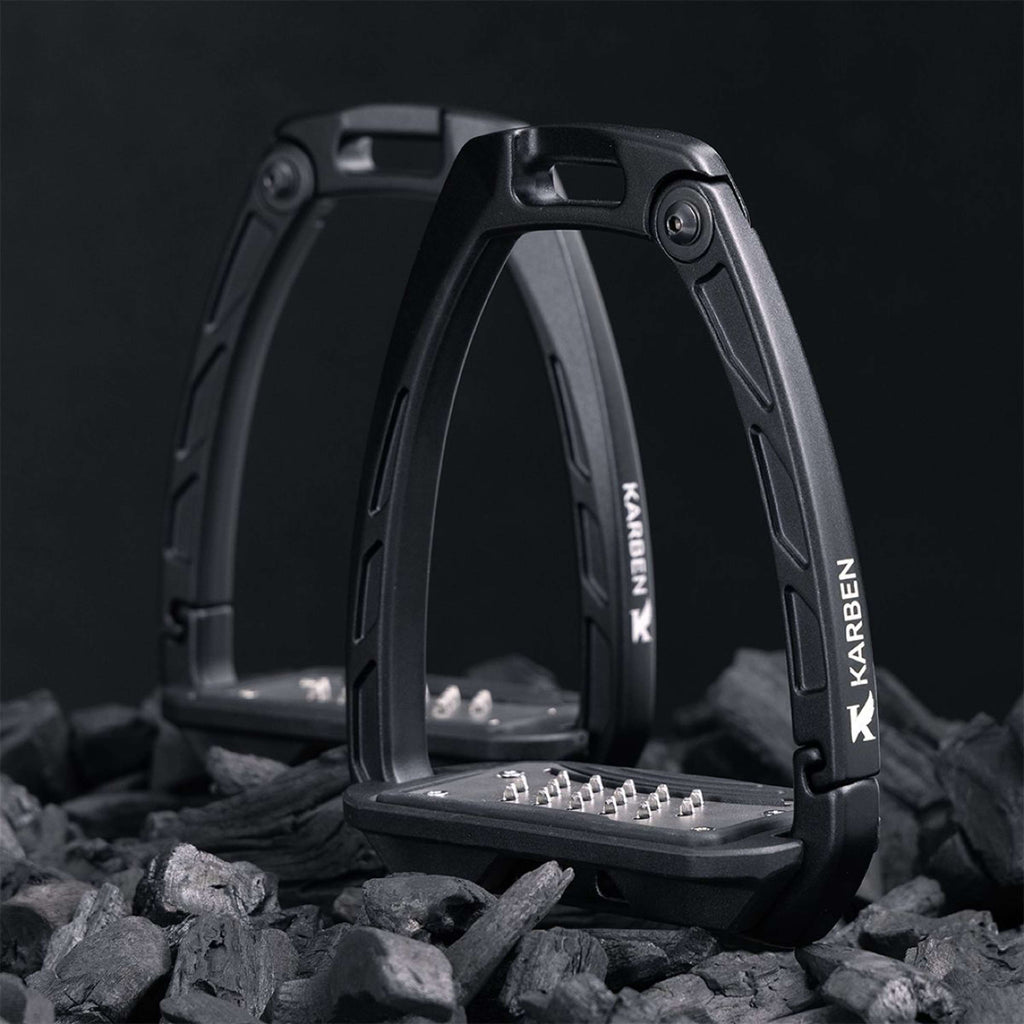 Karben by Shires Stirrups Ultra Grip Black