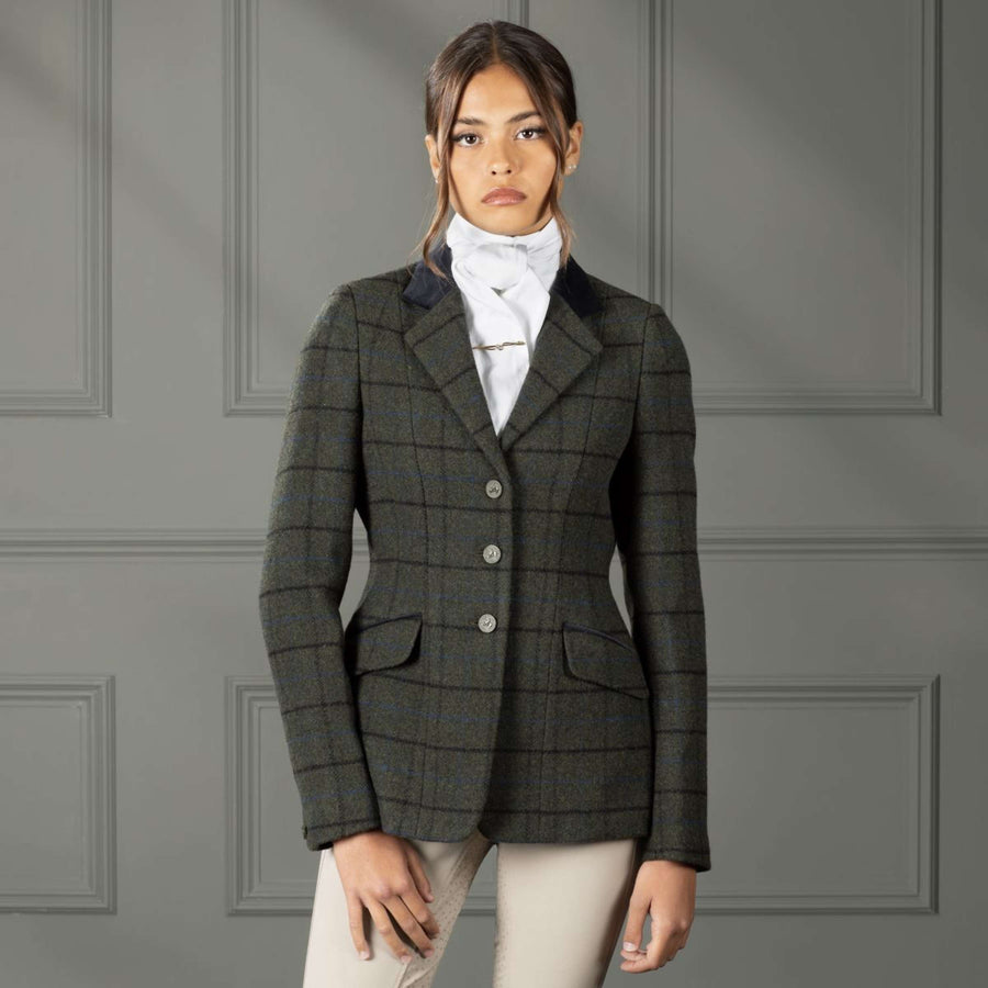 Aubrion by Shires Competition Jacket Saratoga Dark Green Check